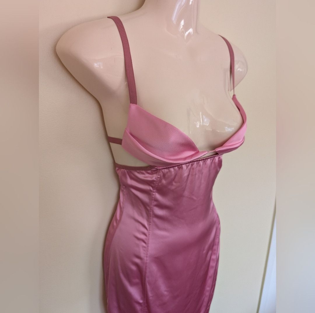 Nensi Dojaka Cutout Draped Bra Minidress Pink Small Size S / US 4 / IT 40 - 5 Thumbnail