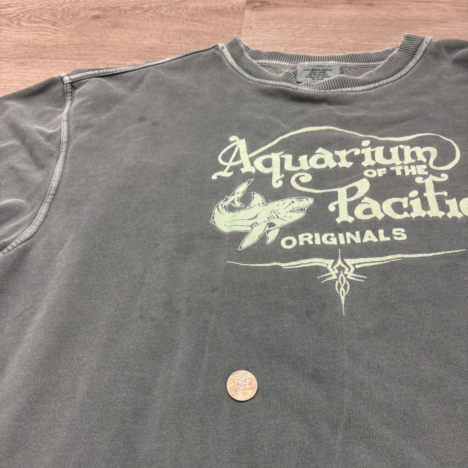 Authentic Pigment × Vintage Vintage 90s Aquarium of the Pacific Sweatshirt Men's Medium Size US M / EU 48-50 / 2 - 8 Thumbnail