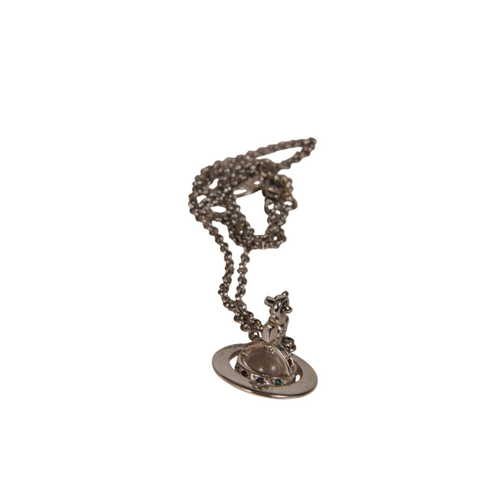 Vivienne Westwood Tiny Orb Pendant Necklace Silver Platinum Size ONE SIZE - 11 Thumbnail