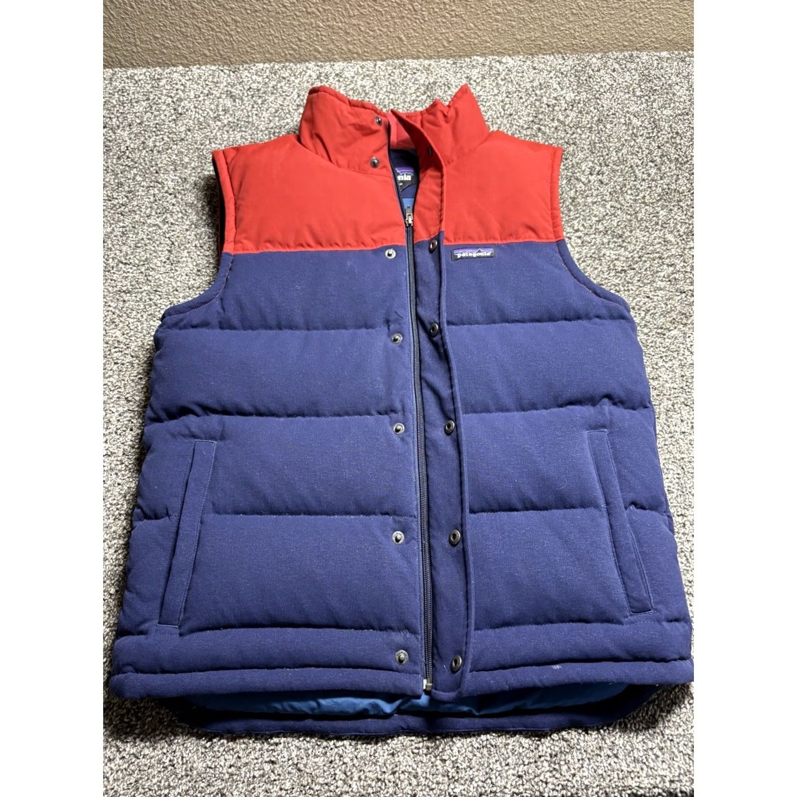 Patagonia Patagonia Bivy Puffer Vest Men Medium Blue Red Full Zip Duck Down Snap Button – Vintage Size US M / EU 48-50 / 2 - 4 Thumbnail