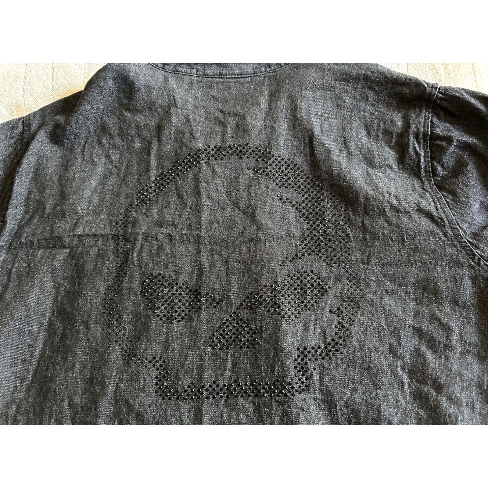 Harley Davidson Harley Davidson Long Sleeve Snap Up Women’s XL 1W Blinged Out Back Graphic Size XL / US 12-14 / IT 48-50 - 3 Thumbnail