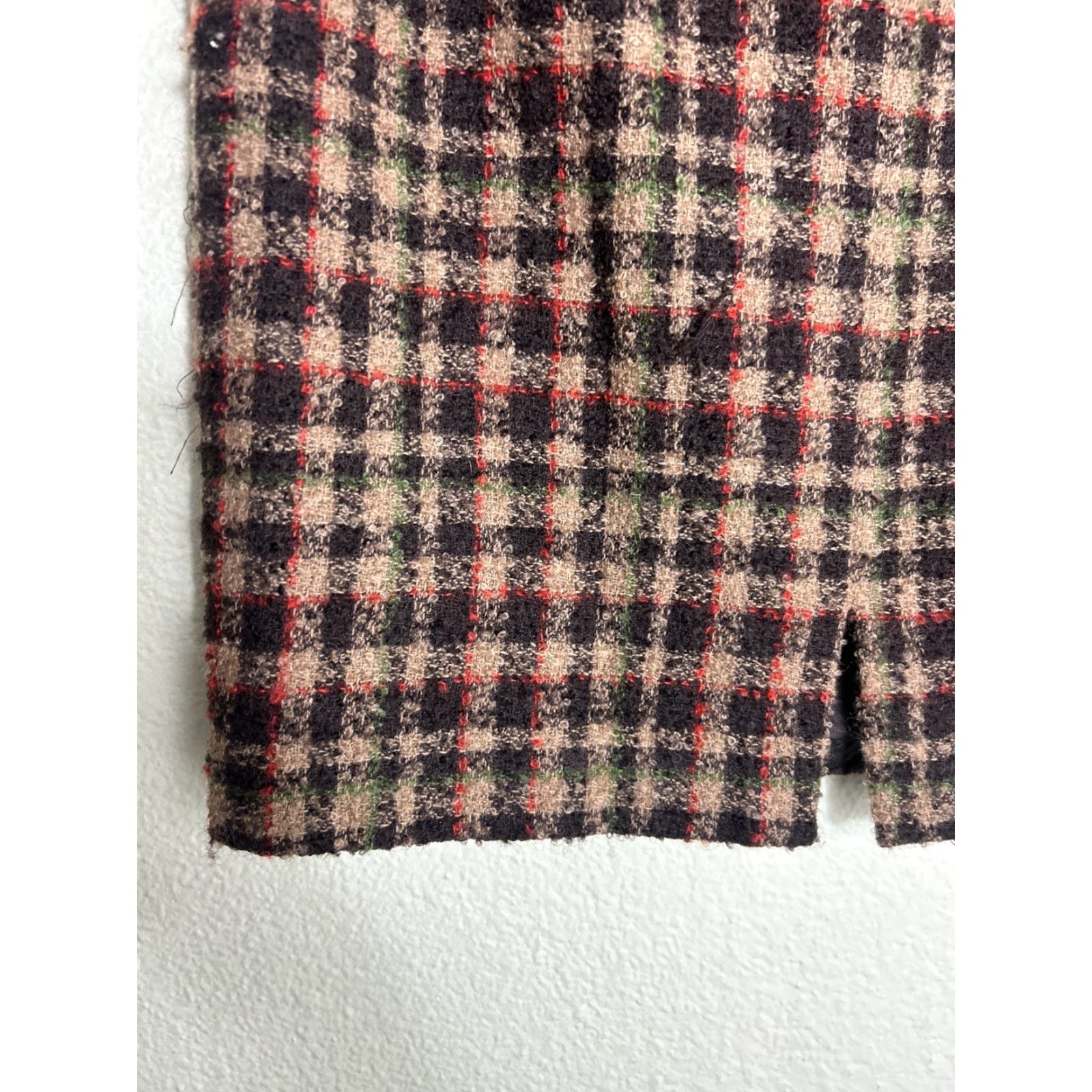 Pendleton VINTAGE Pendleton Wool & Mohair Plaid Skirt Petite Sz 14 Flat Front Lined 36x23 Size 36" / US 14 / IT 50 - 6 Thumbnail