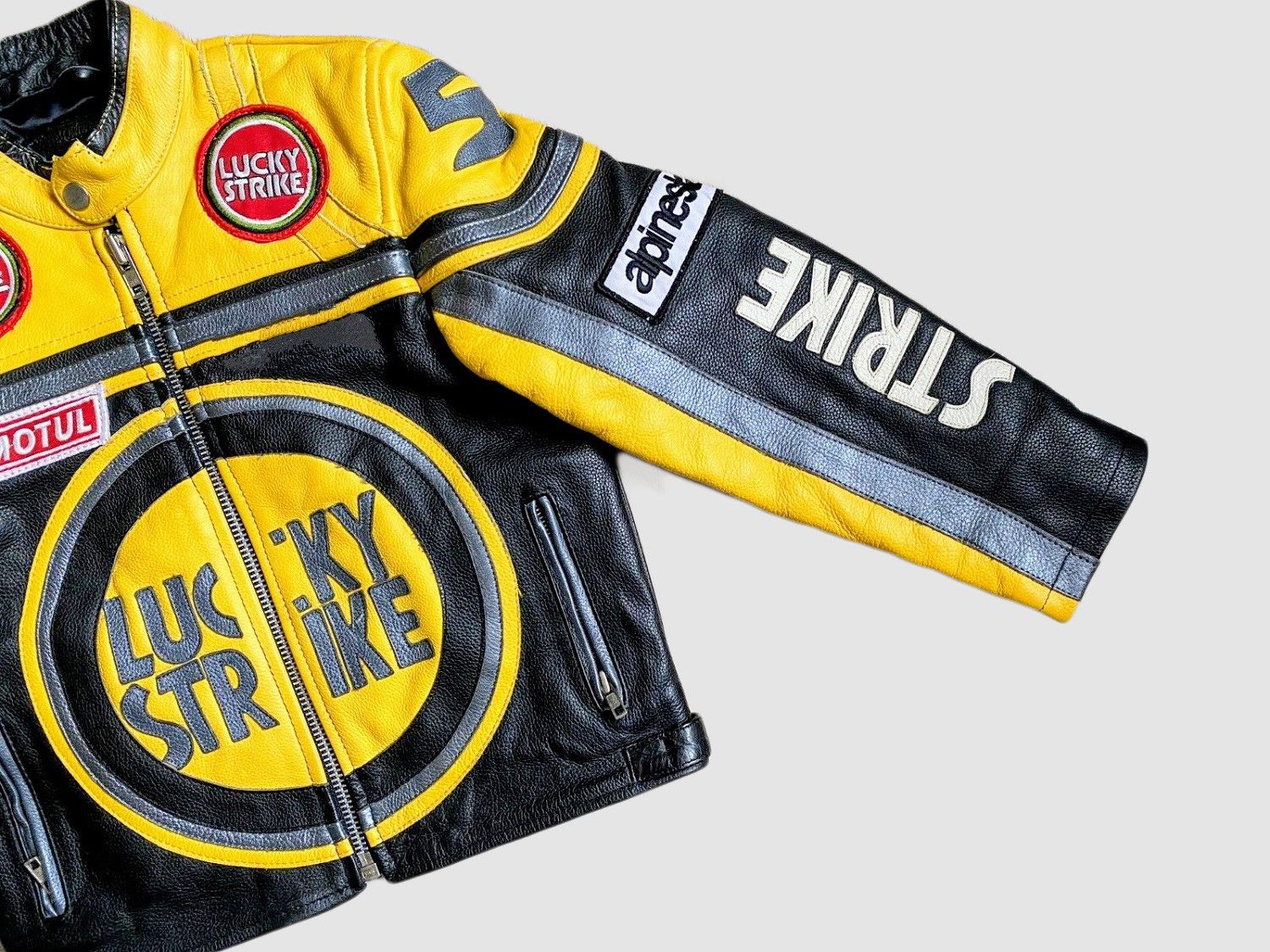 Genuine Leather 🔥 🔥 Lucky strike Racing Leather Jacket Streetwear Size US XS / EU 42 / 0 - 2 Thumbnail