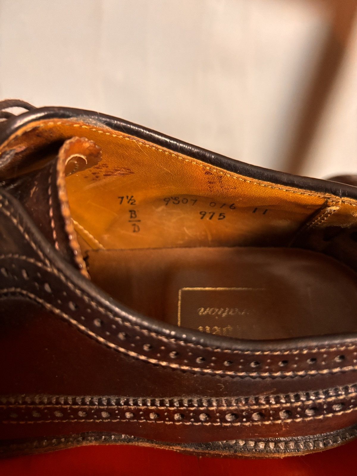 Alden Alden 975 Shell Cordovan Long Wing Blucher Size US 7.5 / EU 40-41 - 7 Thumbnail