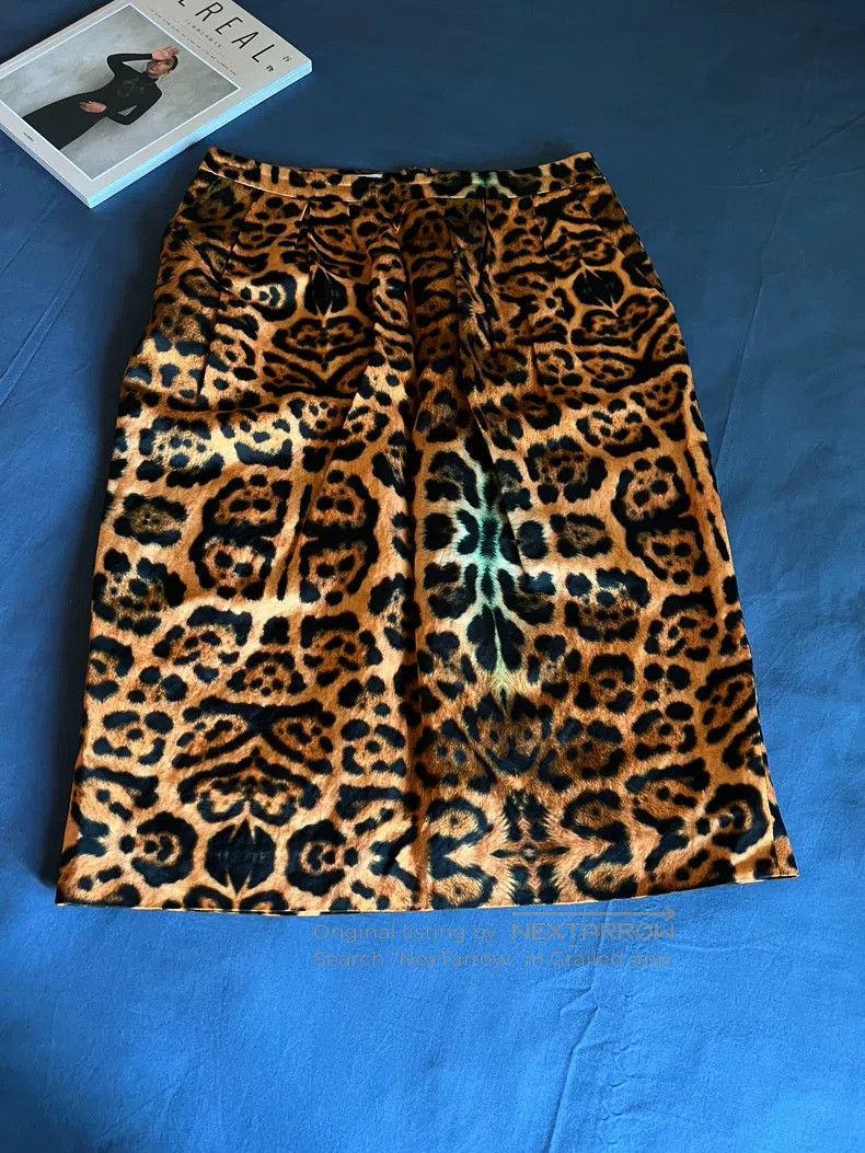 Dries Van Noten Dries Van Noten Leopard Print Midi Skirt Size 24" / US 00 / IT 34 - 3 Thumbnail