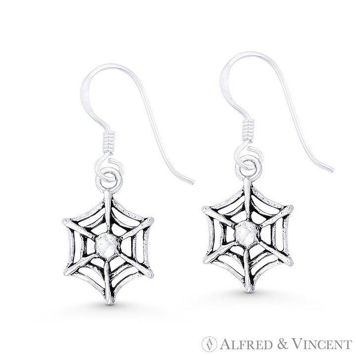 Other Spider's Web Goth Charm Dangling Hook Earrings Size ONE SIZE - 1 Preview
