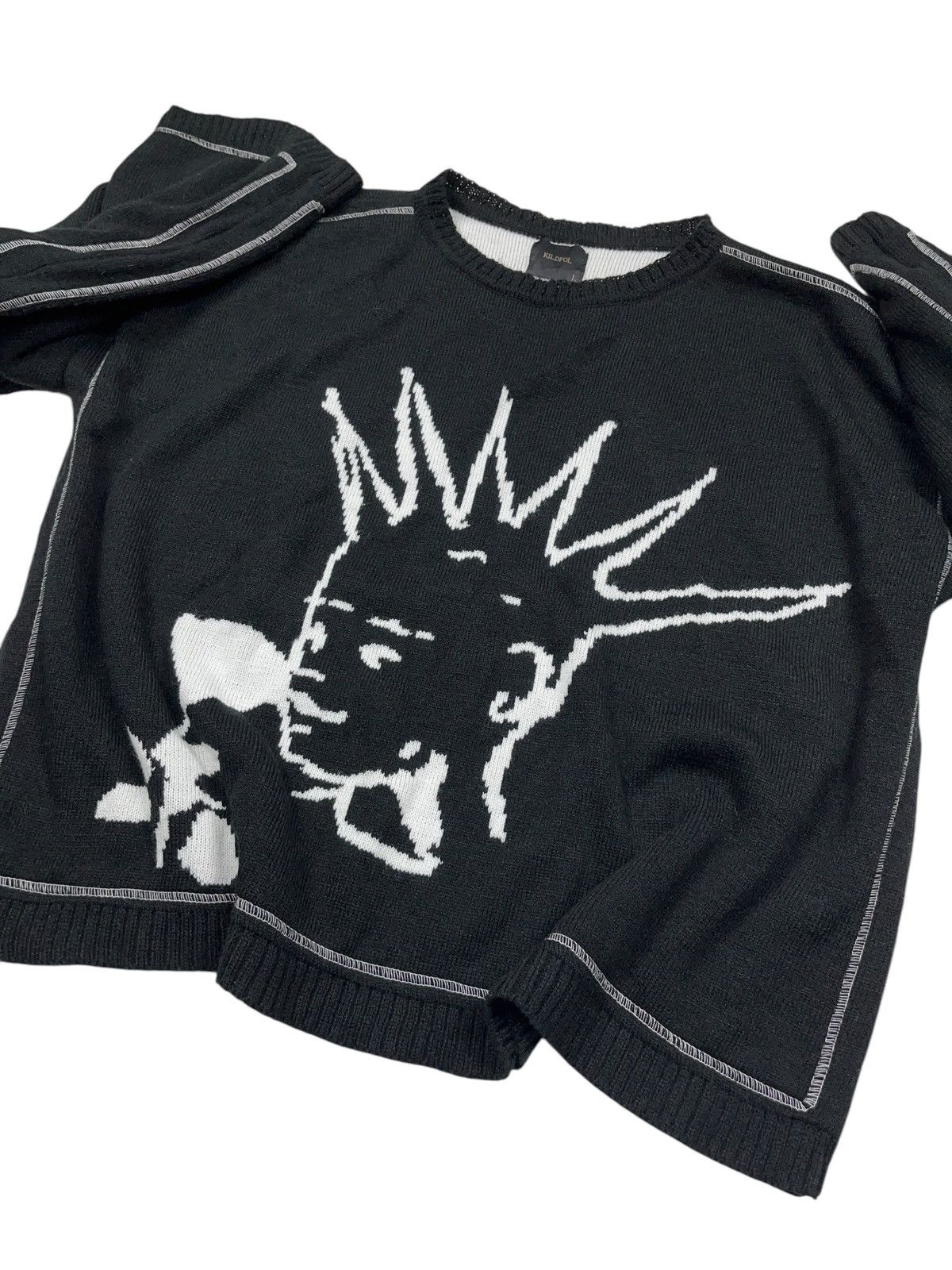 Designer Kildfol Reversible Punk Sweater Oversized Size US L / EU 52-54 / 3 - 3 Thumbnail