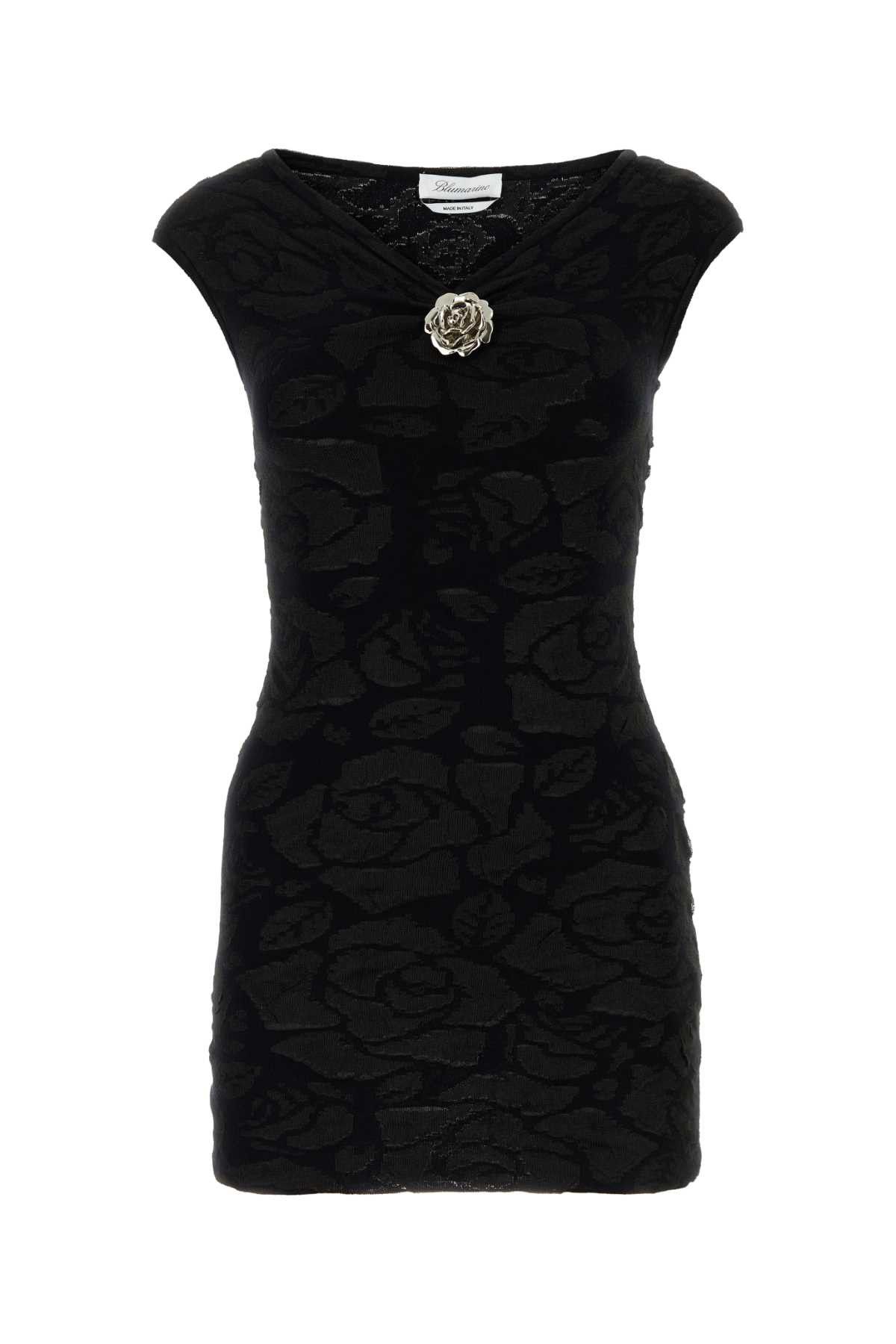 image of Blumarine Black Polyester Blend Mini Dress, Women's (Size Medium)