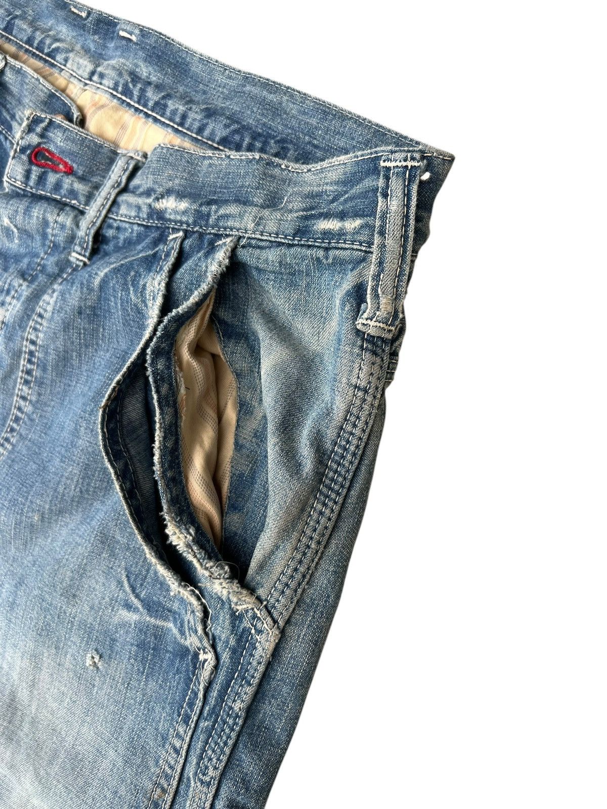 ANACHRONORM Dirty Mud Anachronom Japan Distress Denim Double Knee Jeans Size US 34 / EU 50 - 11 Thumbnail