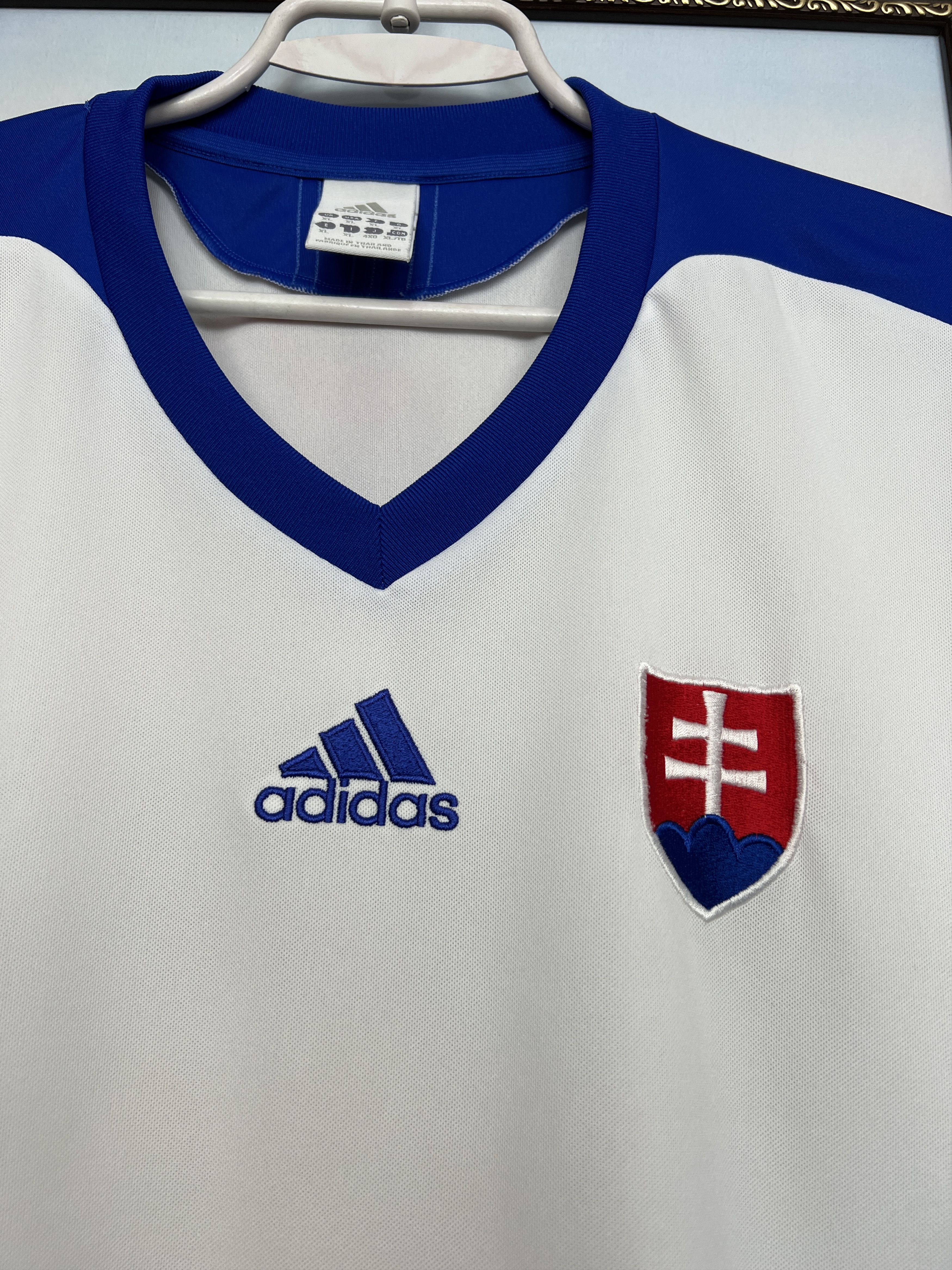 Adidas Slovakia Away football shirt 2009 Soccer Jersey Trikot Size US XL / EU 56 / 4 - 3 Thumbnail