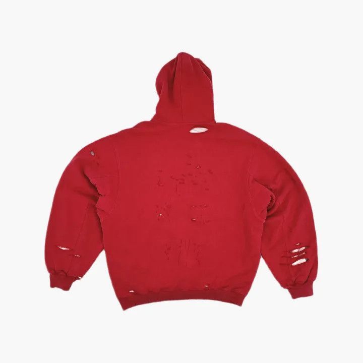Balenciaga Balenciaga Balenciaga Red Distressed Classic Hoodie -2507 Size US XS / EU 42 / 0 - 3 Thumbnail