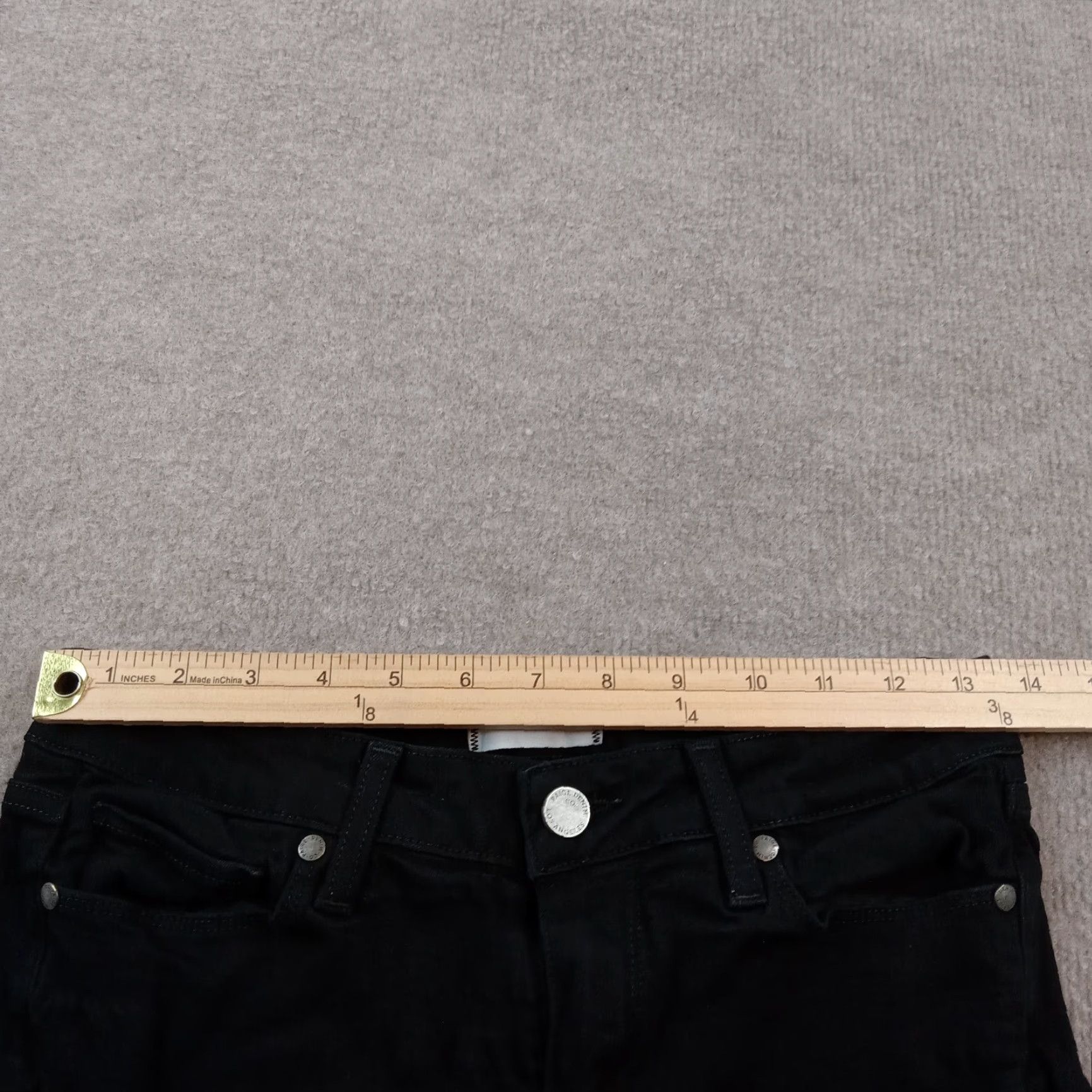 Paige Paige Womens Black Skinny Jeans 28x24 Verdugo Crop Stretch Cotton Size 28" / US 6 / IT 42 - 4 Thumbnail
