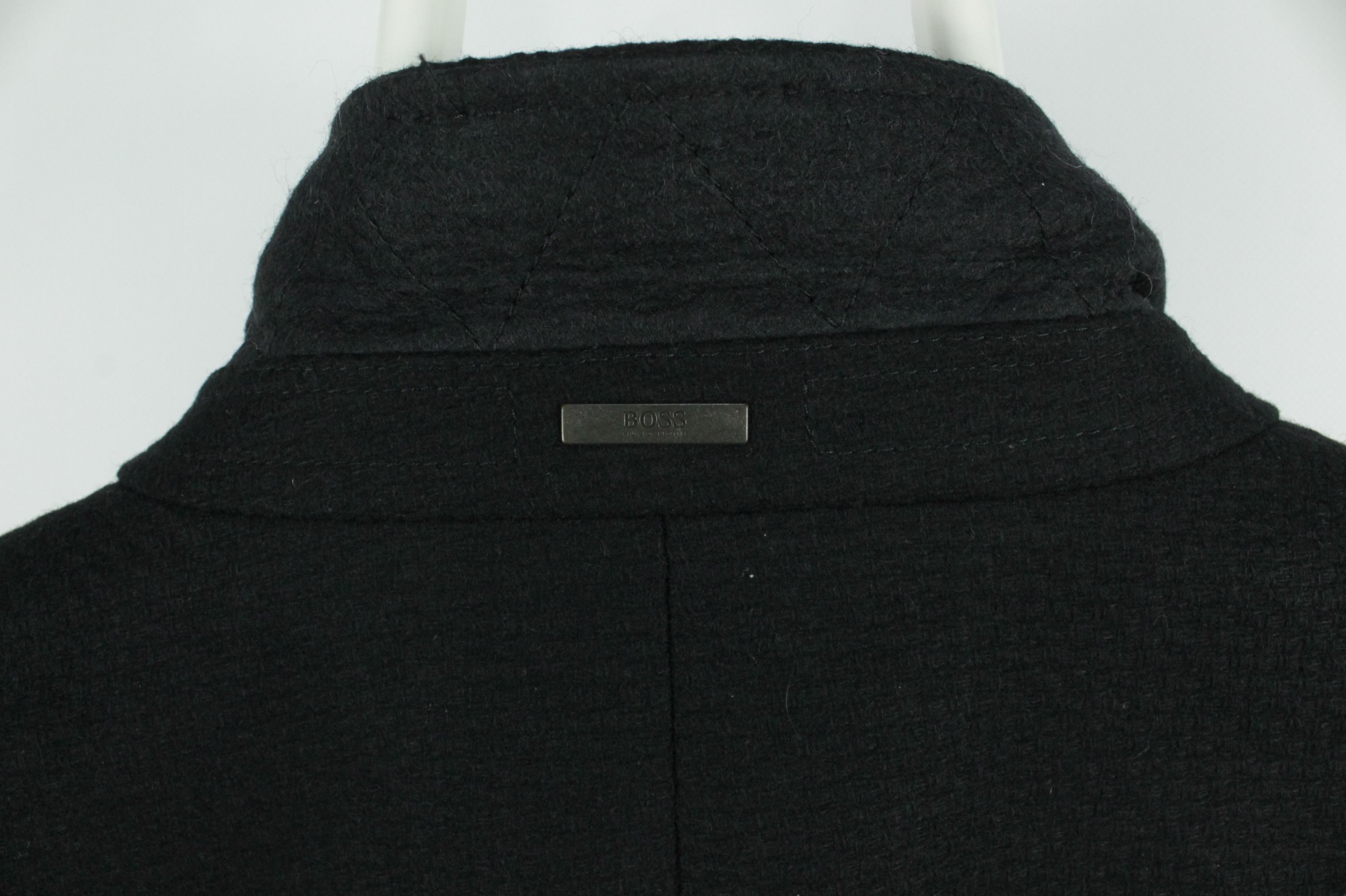 Hugo Boss Hugo Boss Nadim4 Inner Bib Slim Fit Black Wool Coat Size US L / EU 52-54 / 3 - 6 Thumbnail