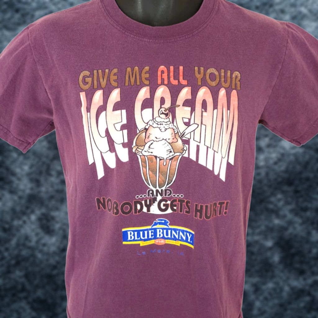 Gildan VINTAGE Gildan T-Shirt Mens Size S Red Blue Bunny Ice Cream Snack Tee Dessert 90s Y2K Mens Size US S / EU 44-46 / 1 - 1 Thumbnail