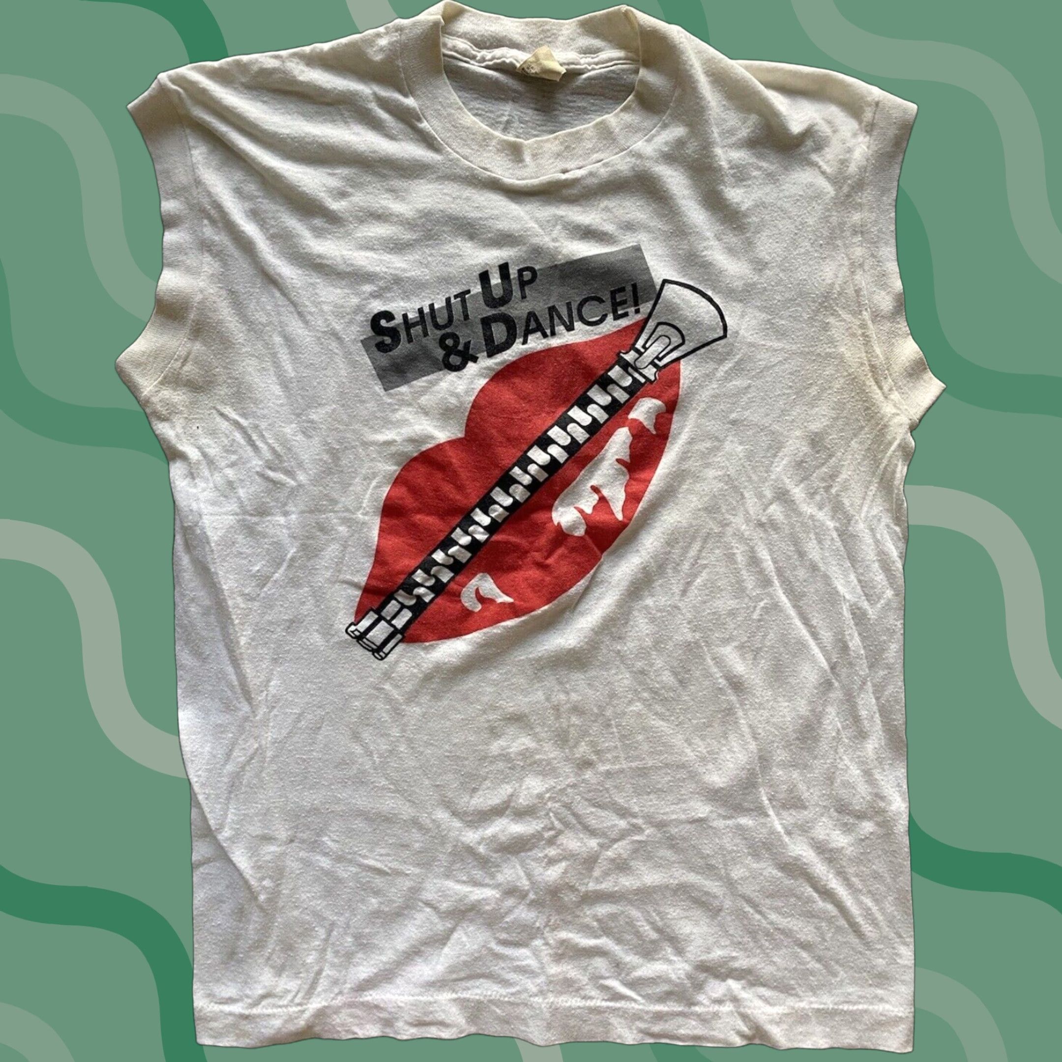 Vintage VINTAGE Screen Stars Shirt M White SHOWBIZ Afterhours Stitch Stars Single Stitch Mens Prints Shut Up & Dance Size US M / EU 48-50 / 2 - 1 Thumbnail