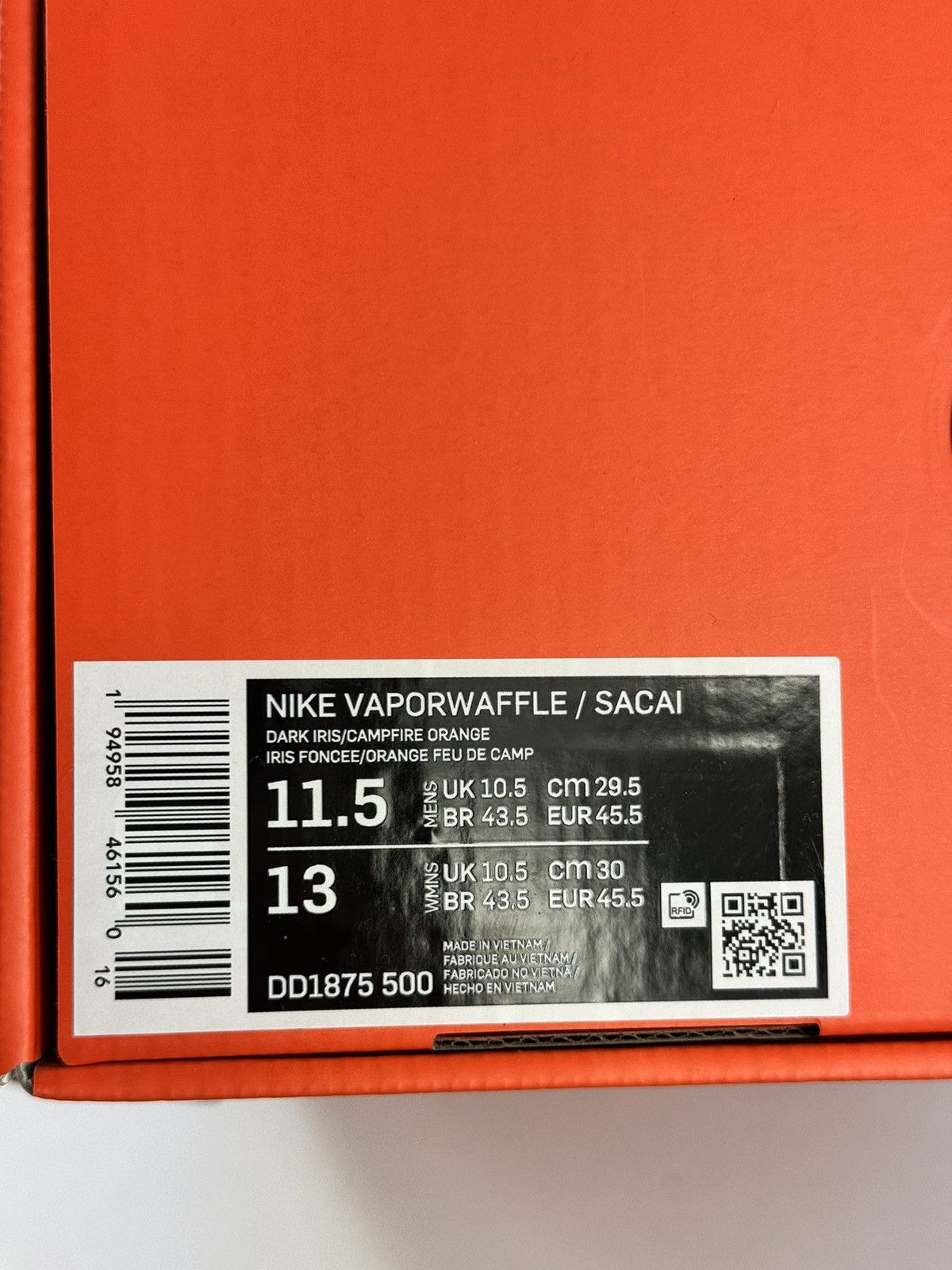 Nike × Sacai NIKE VAPORWAFFLE SACAI SNEAKERS Size US 11.5 / EU 44-45 - 13 Thumbnail