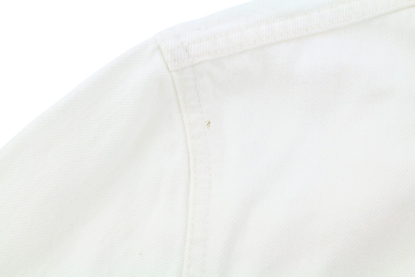 Nudie Jeans BILLY L Pitch White Worn Denim Polo Neck Jacket 83692 Size US L / EU 52-54 / 3 - 9 Thumbnail