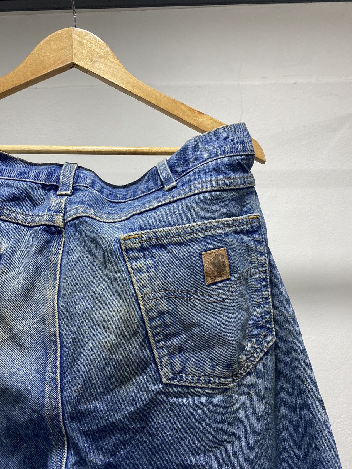 Carhartt × Vintage Carhartt Blue Denim 90s Size US 35 - 3 Thumbnail