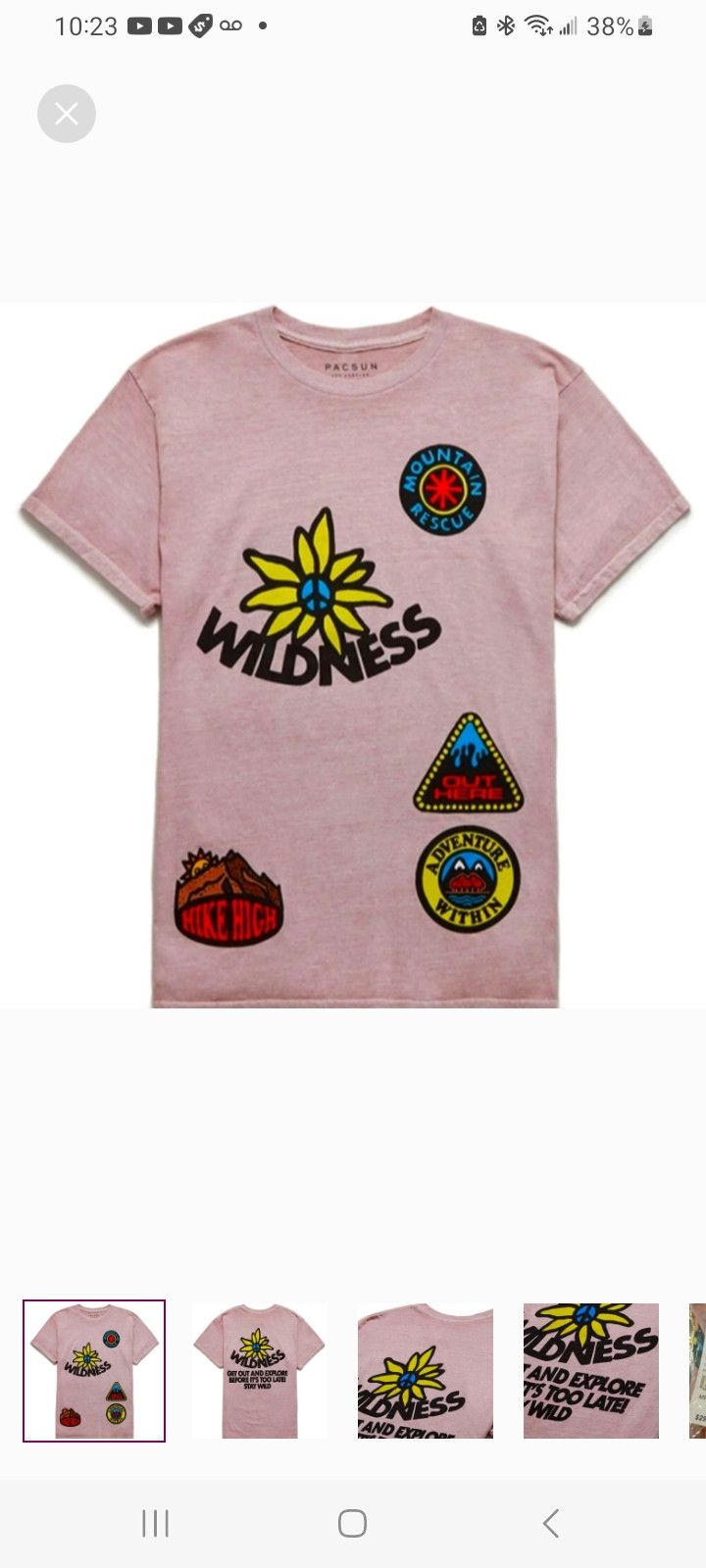 Pacsun Wilderness Vintage SS T-Shirt Size US M / EU 48-50 / 2 - 1 Thumbnail