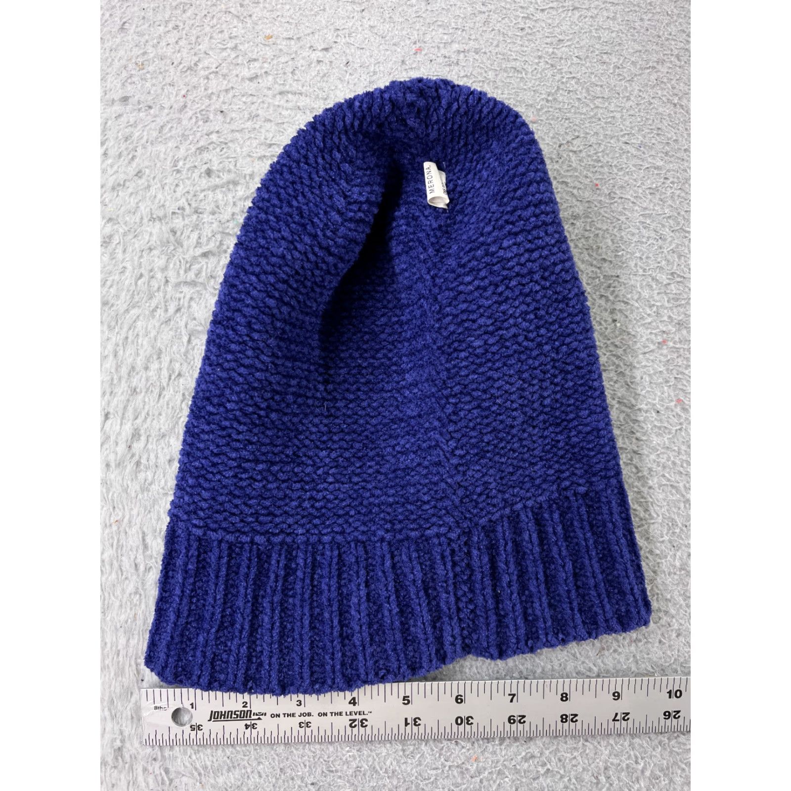 Merona Merona Beanie Toque Womens One Size Blue Knit Polyester Blend Winter Snow Ski Size ONE SIZE - 4 Thumbnail