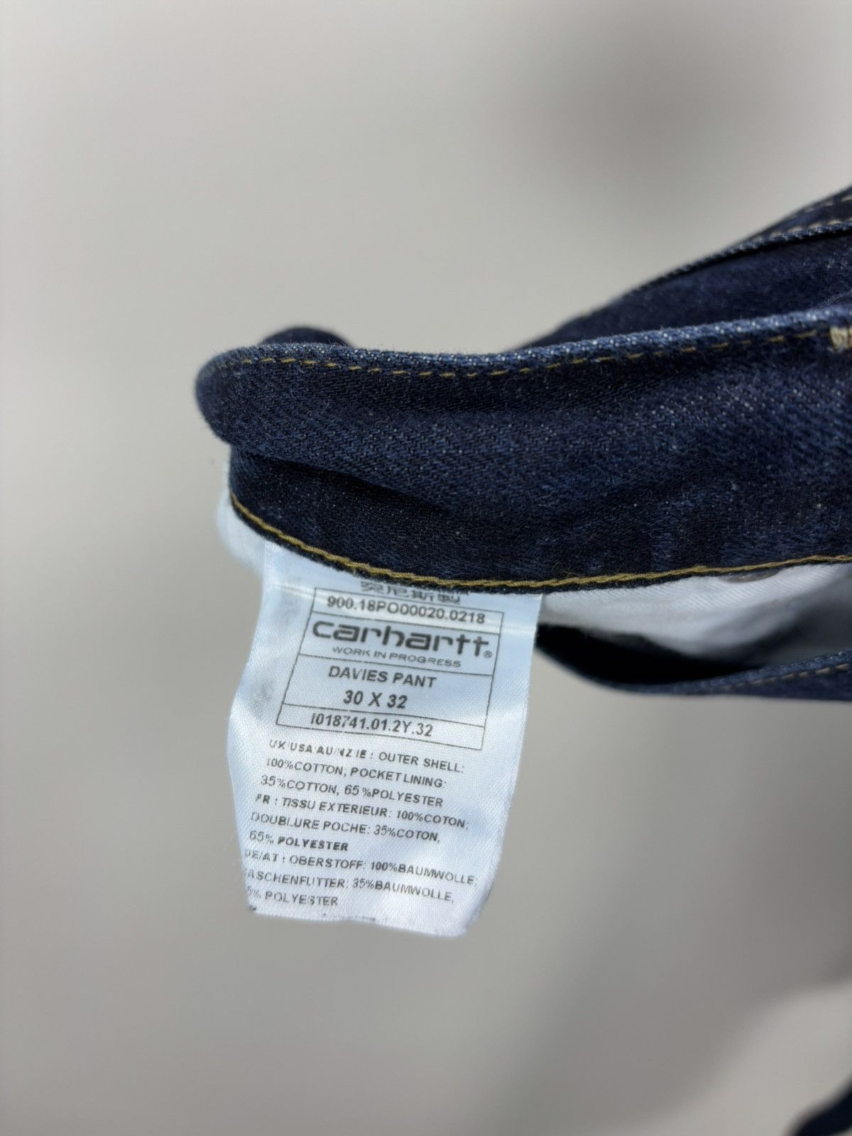 Carhartt Mens jeans Carhartt Size 30x32 Color Blue Size US 30 / EU 46 - 9 Thumbnail