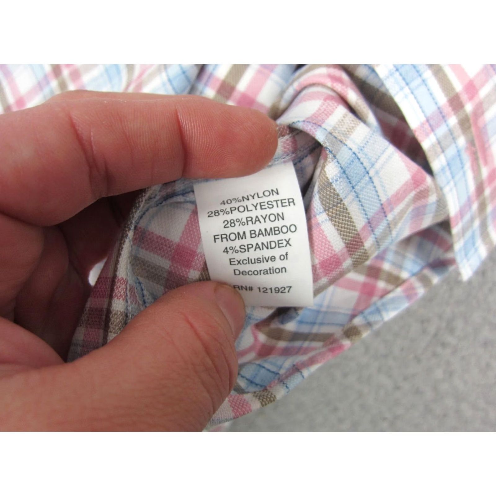 johnnie-O Johnnie-O Shirt Mens Large Pink Brown Plaid Button-Up Casual Classic Comfort Size US L / EU 52-54 / 3 - 5 Thumbnail