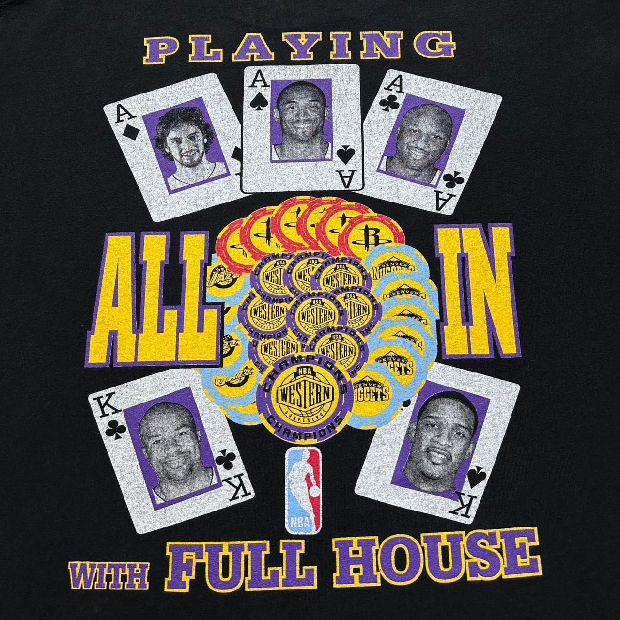 NBA × Vintage Y2K Los Angeles Lakers Back 2 Back Playing Cards T-Shirt Size US XXL / EU 58 / 5 - 4 Thumbnail