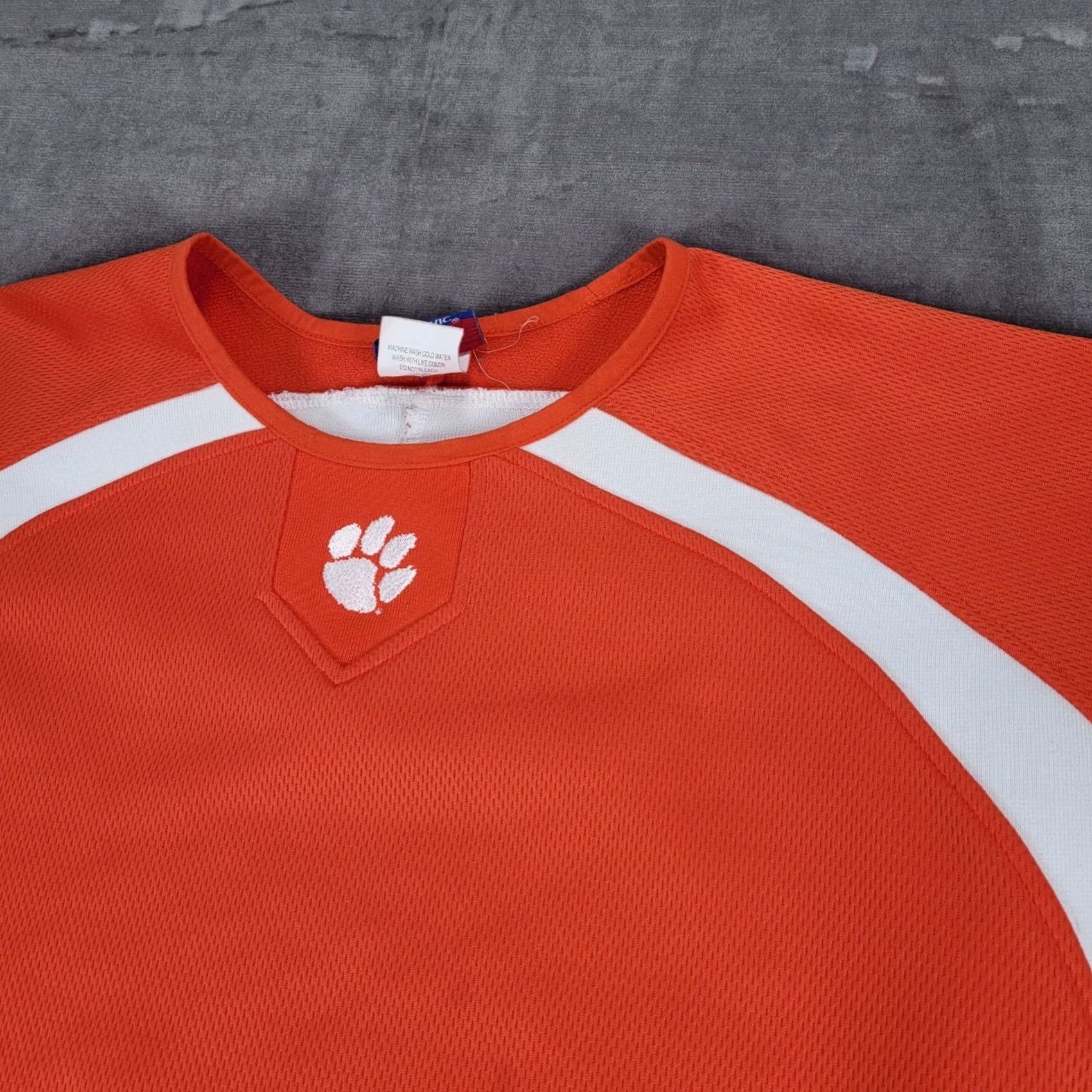 Vintage Majestic Clemson Tigers Long Sleeve Shirt Top Orange White L Size US L / EU 52-54 / 3 - 5 Thumbnail