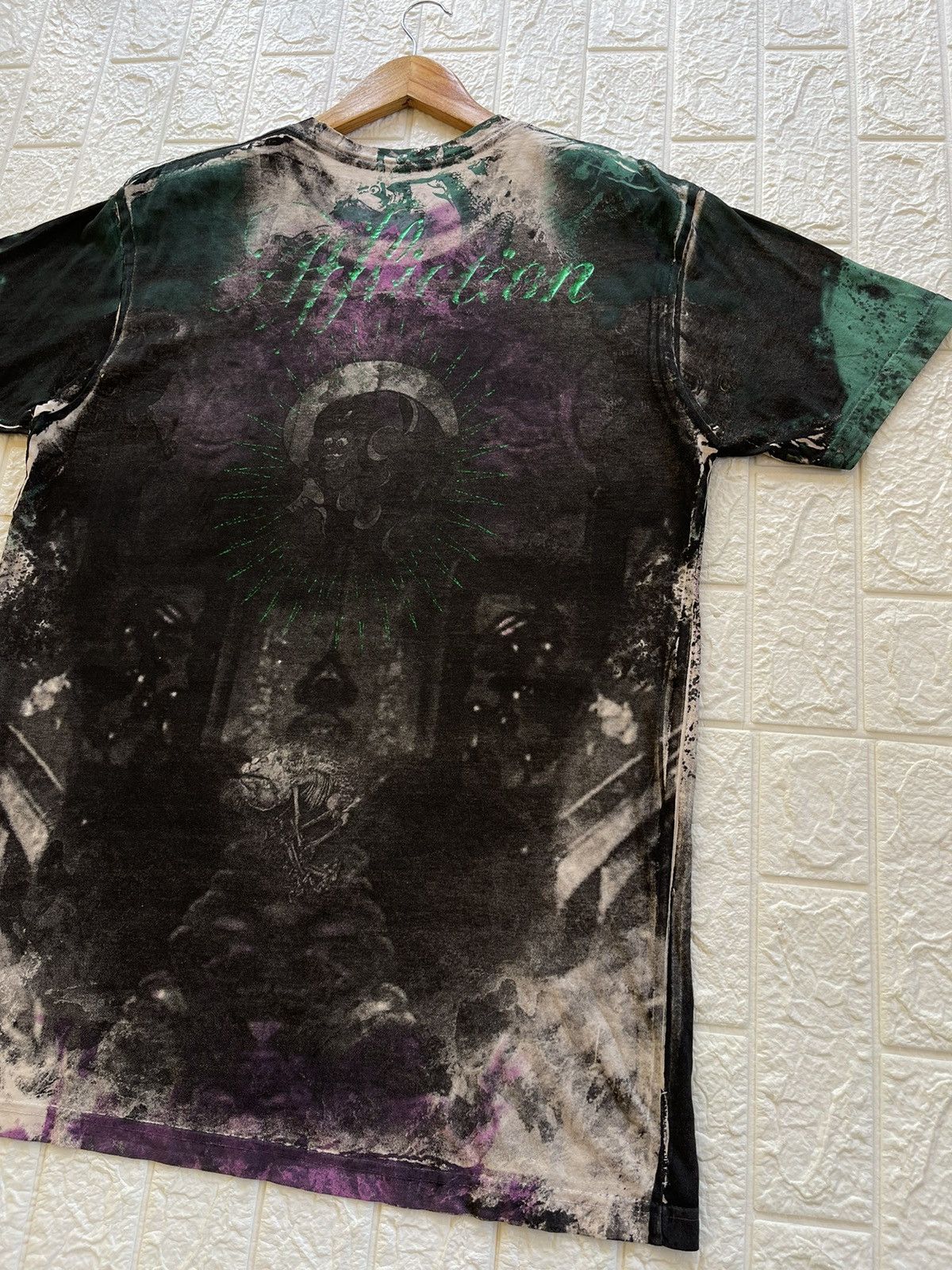 Affliction × Haunted Mound Affliction Skeleton Skull Full Print Size US L / EU 52-54 / 3 - 4 Thumbnail