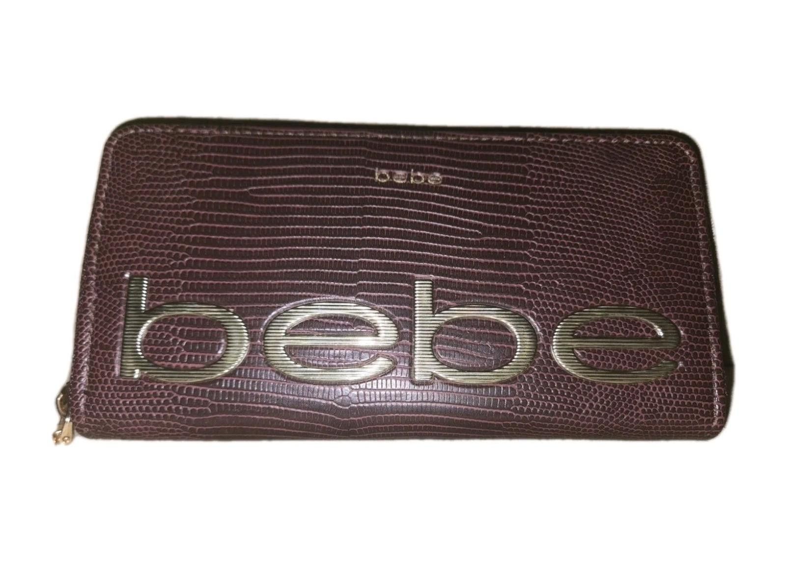 Bebe Bebe Fabiola Stamped Lizard Continental Wallet Wine MSRP $49 Size ONE SIZE - 1 Thumbnail