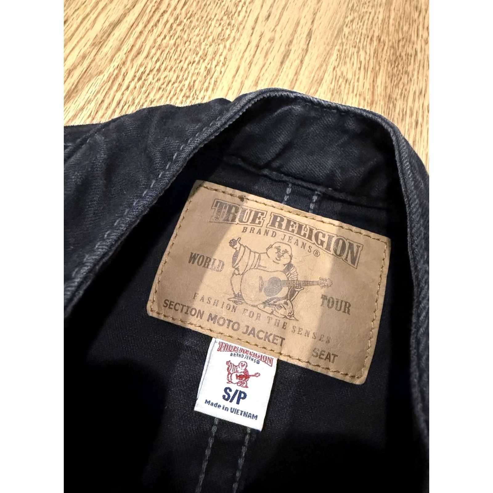 True Religion VINTAGE True Religion Moto Jacket Mens S Black Denim Motorcycle Biker Zip Pockets Size US S / EU 44-46 / 1 - 7 Thumbnail