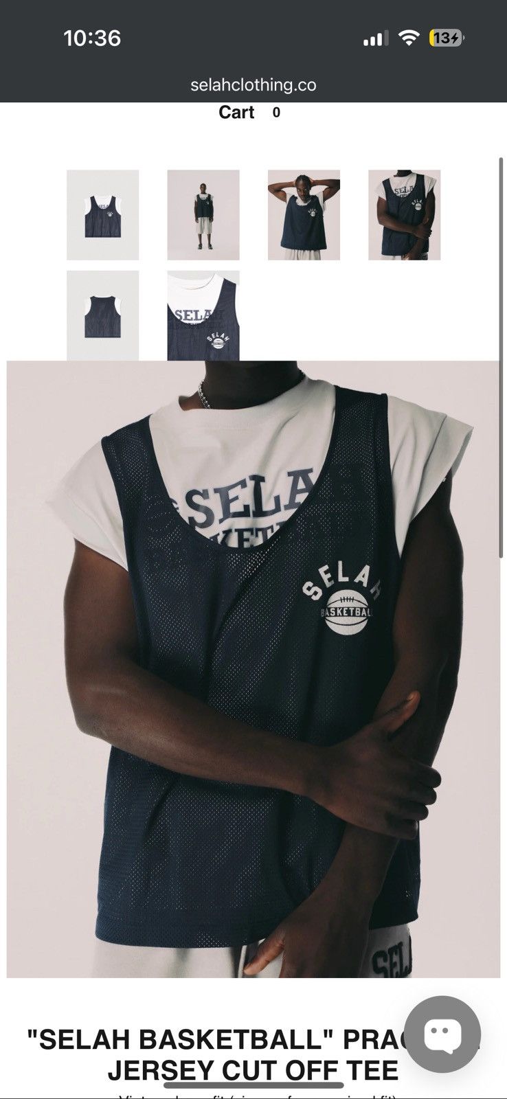 Other SELAH BASKETBALL" PRACTICE JERSEY CUT OFF TEE - large Size US L / EU 52-54 / 3 - 7 Thumbnail