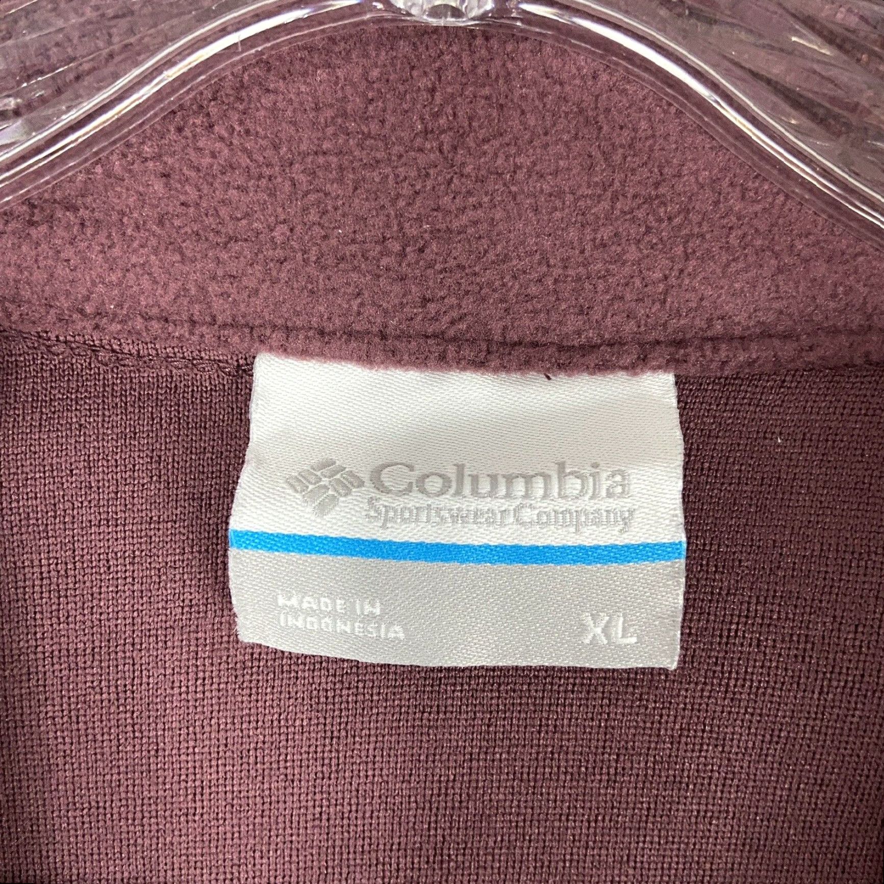 Vintage Columbia Pullover Jacket Fleece Women XL Maroon Long Sleeve Jacket Women XL Red Basic Jacket Mens? Size XL / US 12-14 / IT 48-50 - 7 Thumbnail
