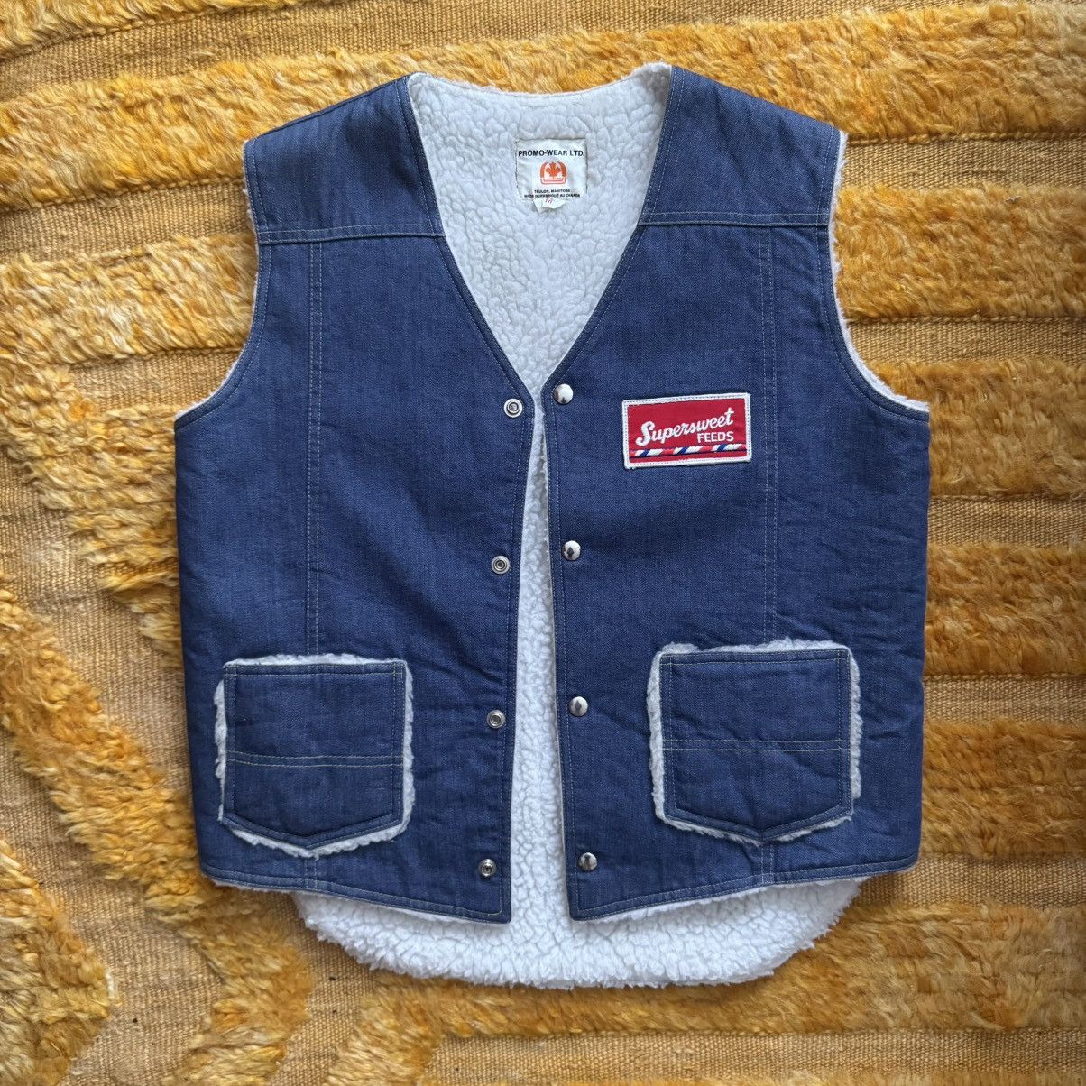 Vintage Vintage Denim & Sheerling Work Vest - Medium Size US M / EU 48-50 / 2 - 1 Thumbnail