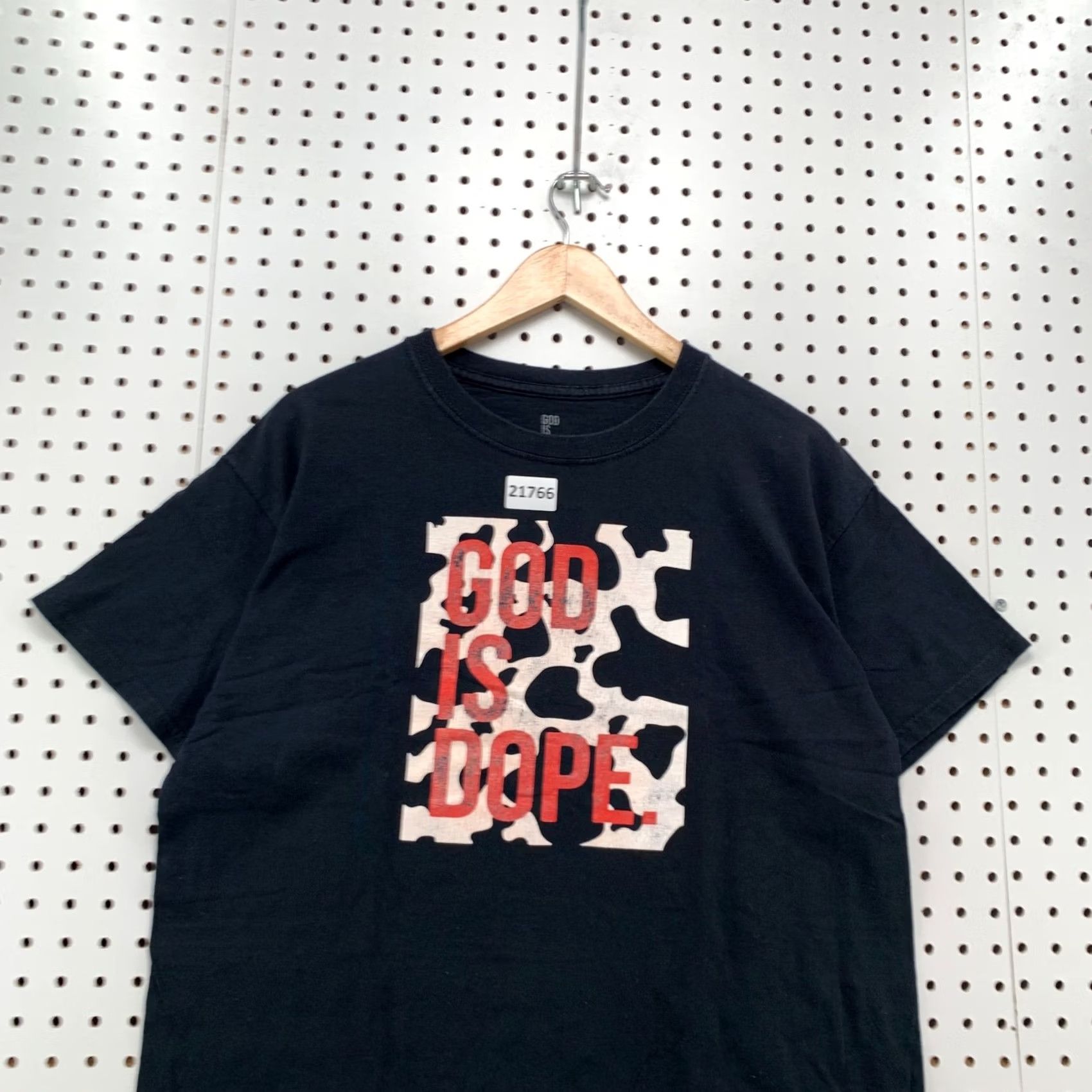 Vintage God Is Dope Shirt Black Adult Medium TEE 21.5x28 Crew Neck Short Sleeve Unisex Shirts Womens Mens Size US M / EU 48-50 / 2 - 5 Thumbnail