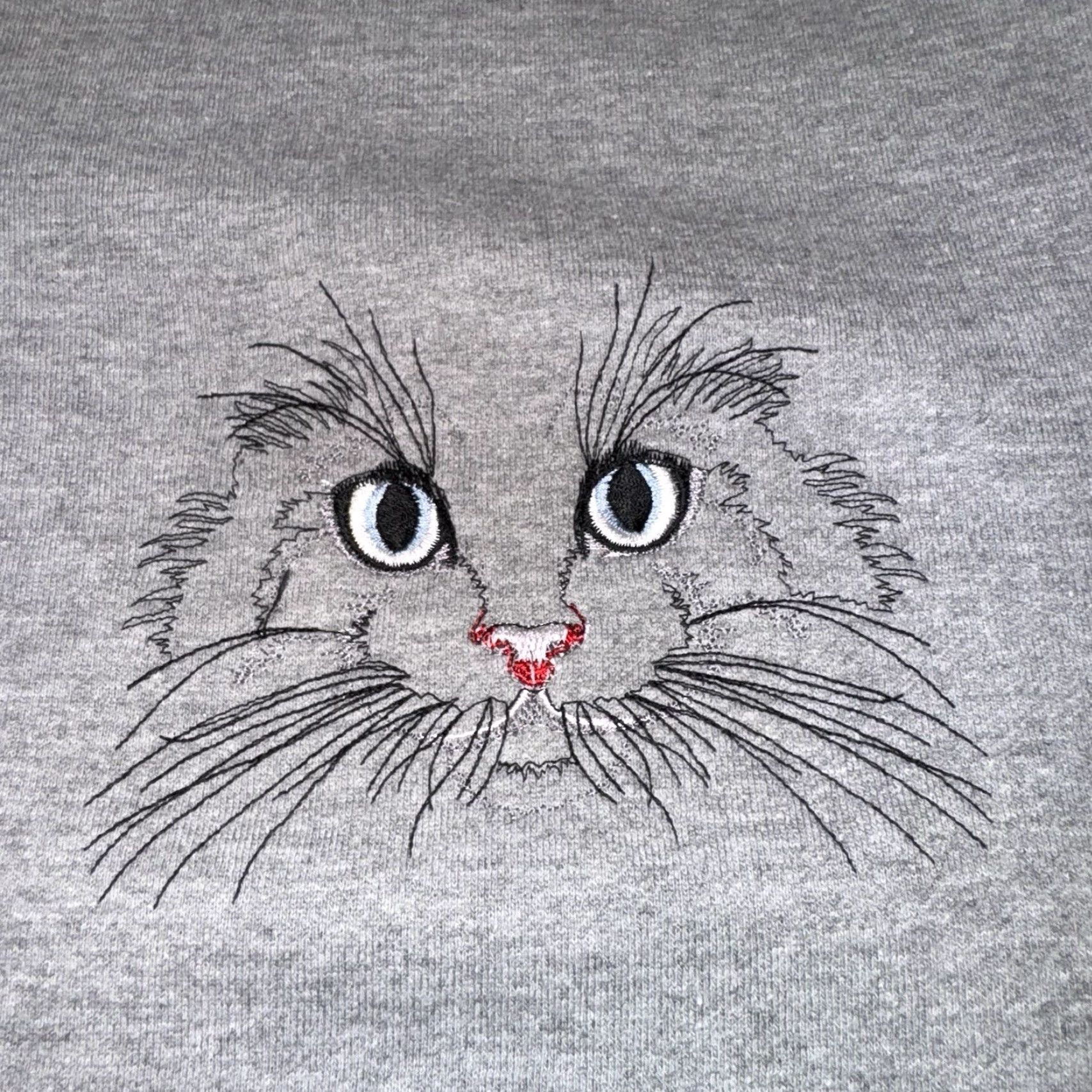 Vintage Vintage Cats Hoodie Size XXL Gray Full Zip Embroidered Cat Kitten Whiskers Size XXL / US 16-18 / IT 52-54 - 4 Thumbnail