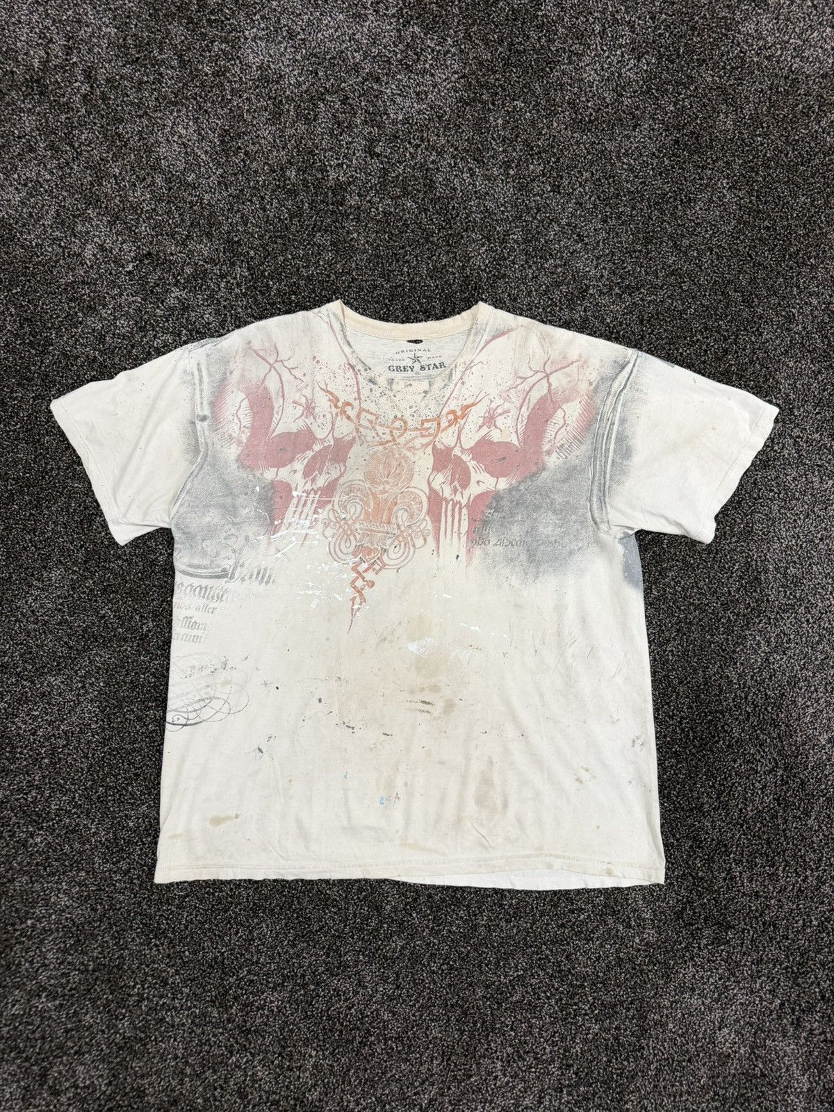 Vintage Vintage Y2K Original Trade Mark Grey Star Grunge T-Shirt Size US XL / EU 56 / 4 - 13 Thumbnail
