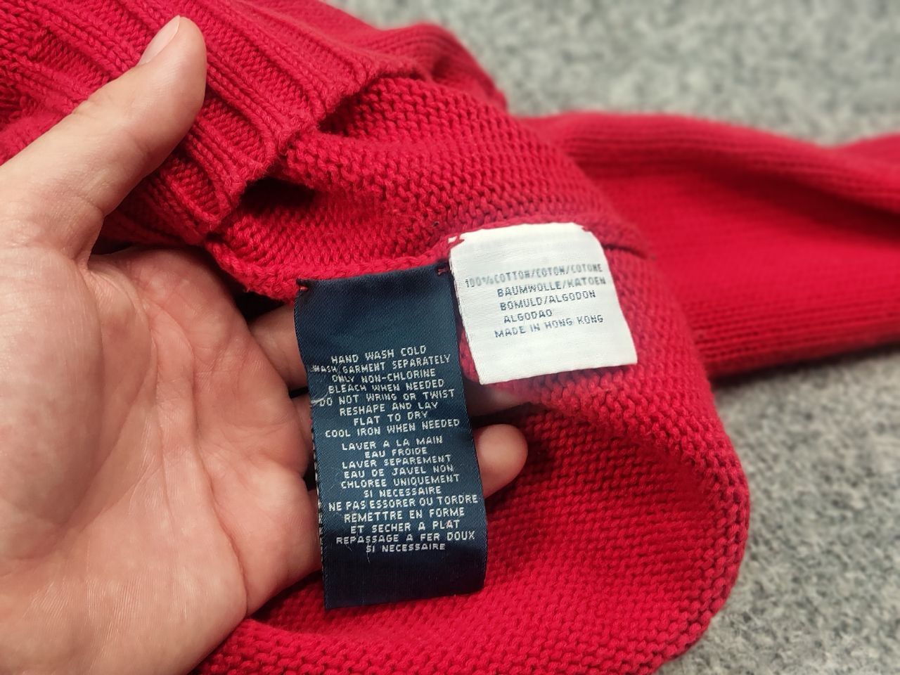 Polo Ralph Lauren Vintage 90's Polo Ralph lauren Pony knit Crew chek Sweater Size US L / EU 52-54 / 3 - 12 Thumbnail