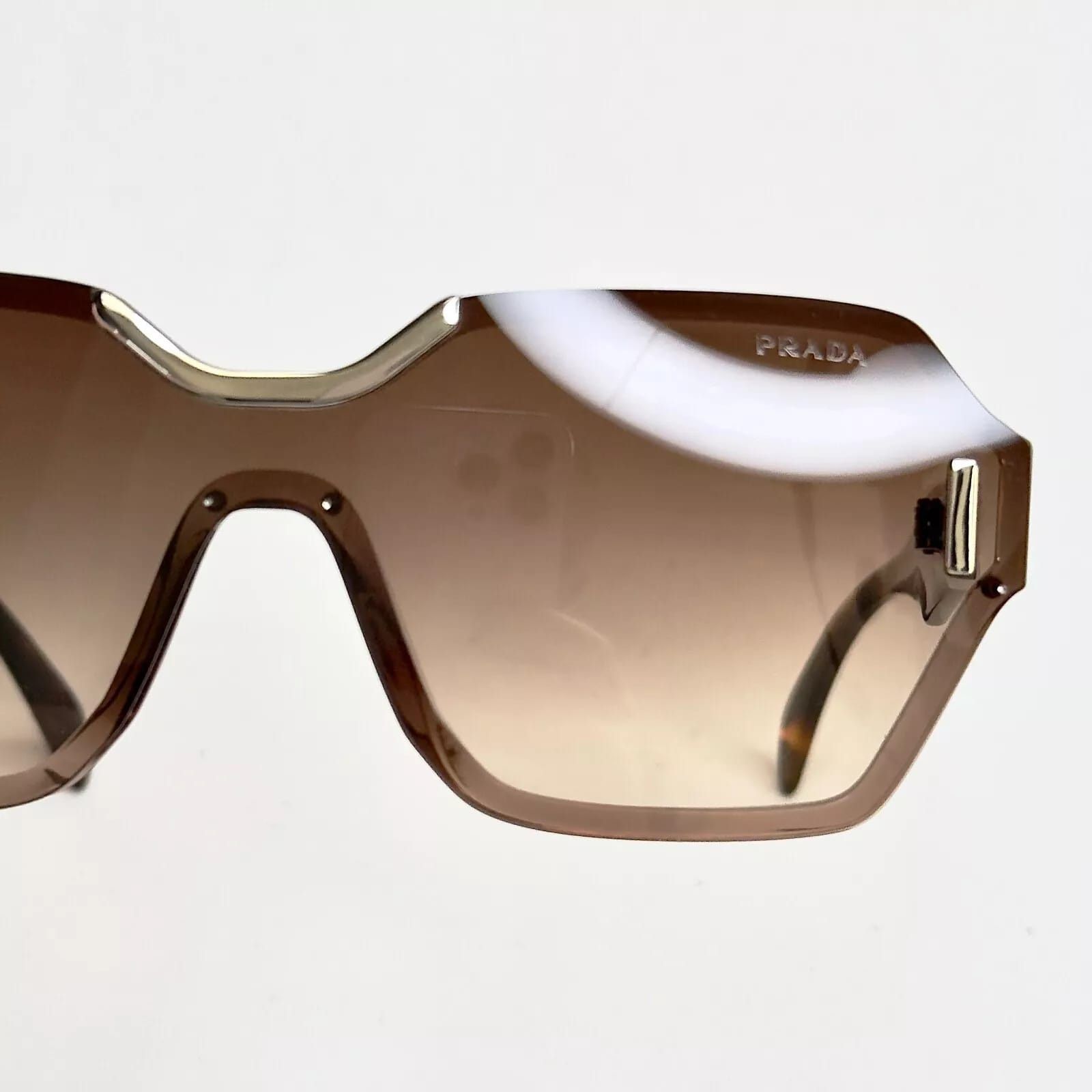 Prada PRADA HIDE PR15TS Shield Fashion Bold Sunglasses 15T Size ONE SIZE - 6 Thumbnail