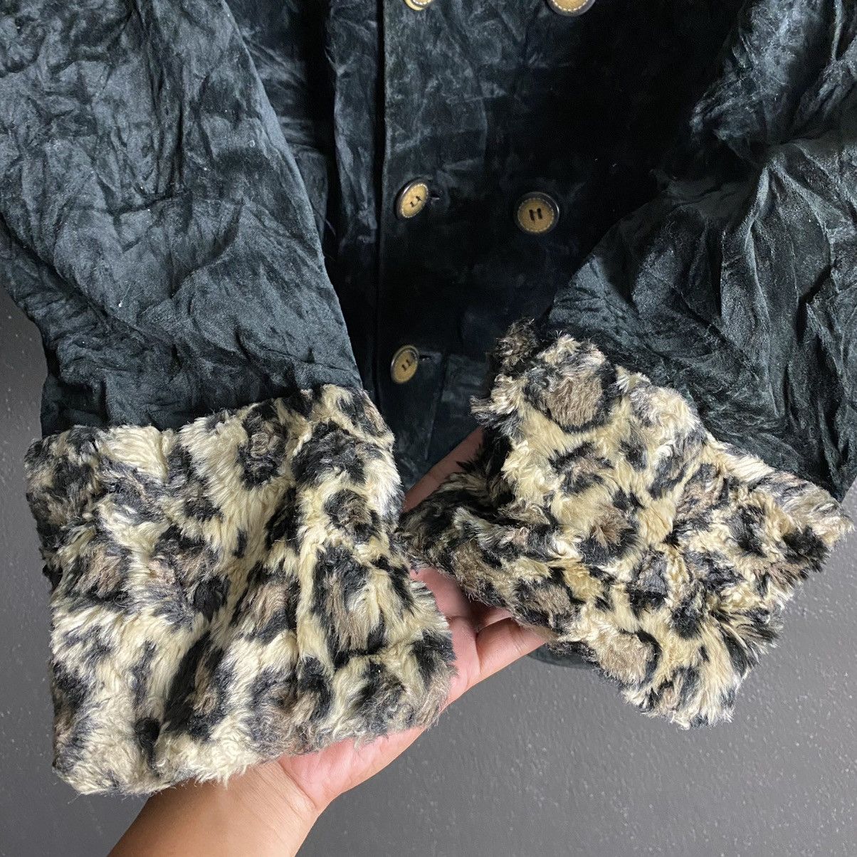 Japanese Brand Up start leopard shearling blazer Size US M / EU 48-50 / 2 - 4 Thumbnail