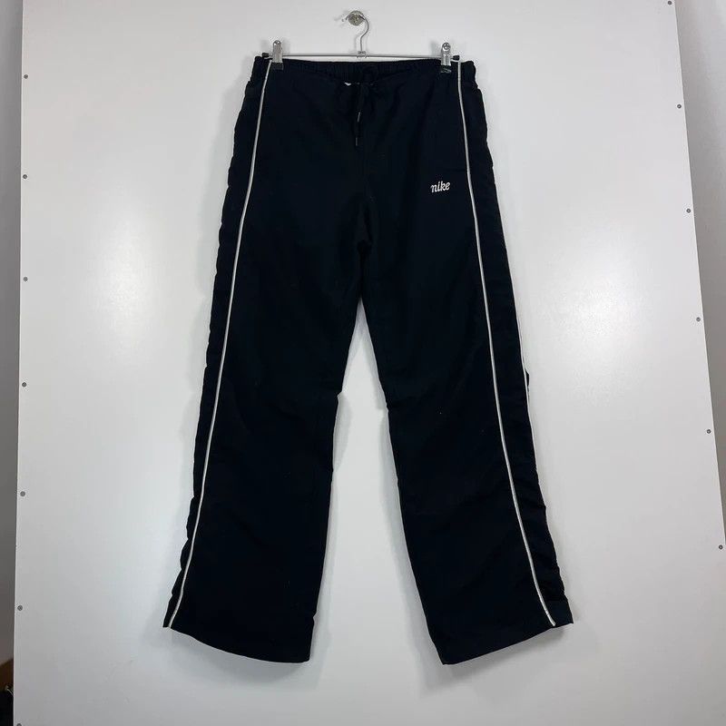 Nike Vintage Y2K Nike Black Nylon Pants Sz L Size US 34 / EU 50 - 1 Thumbnail