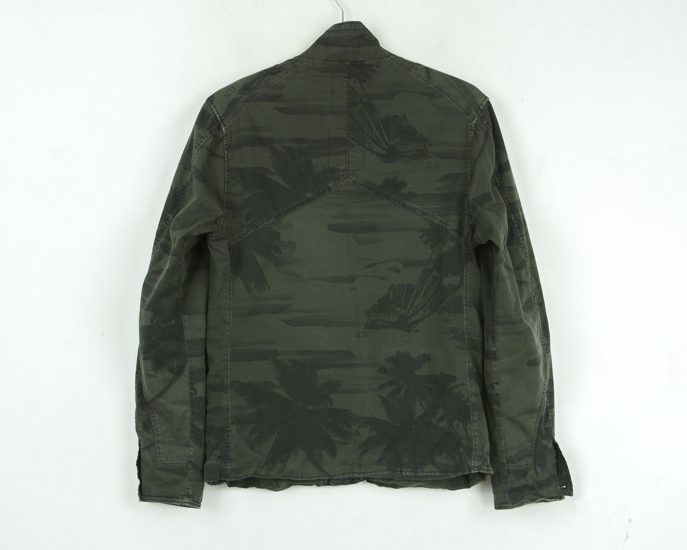 G-Star Cargo Norris Palm Blazer Mens L Jacket Green Lightweight Size US L / EU 52-54 / 3 - 6 Thumbnail