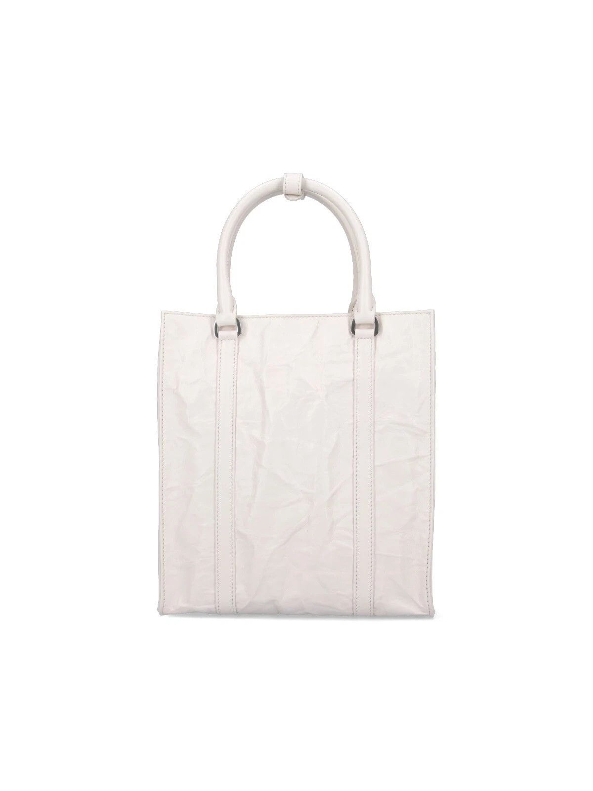 Prada PRADA White Leather Tote Bag New Size ONE SIZE - 3 Thumbnail