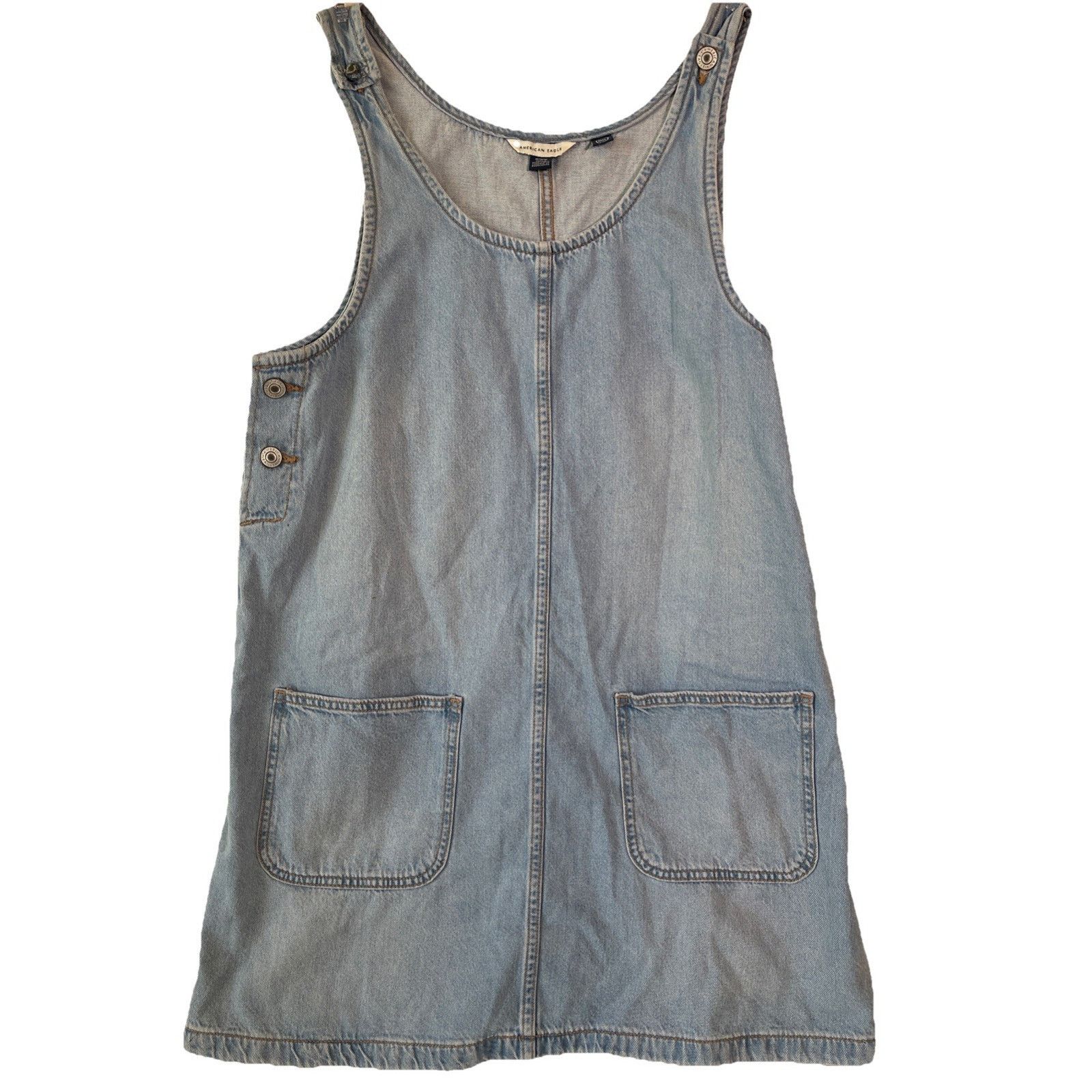 American Eagle Outfitters NWT American Eagle Outfitters Medium Denim Pinafore Dress Size M / US 6-8 / IT 42-44 - 1 Thumbnail