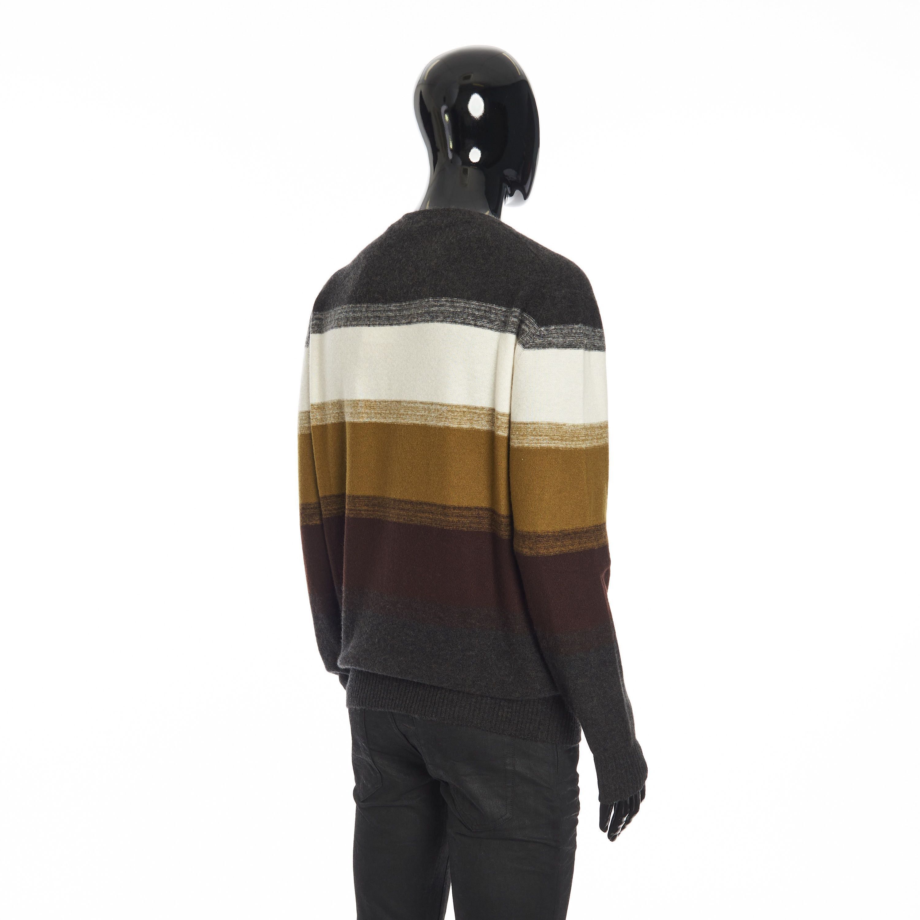 Loro Piana White/Acorn Glenshell Crew Neck Sweater Size US XL / EU 56 / 4 - 6 Thumbnail