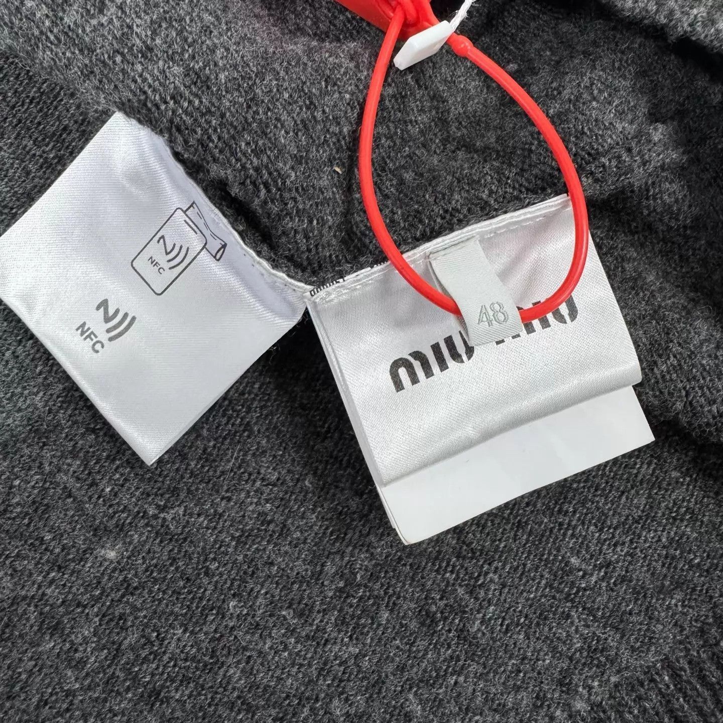Miu Miu Gray Button-Front Long Sleeve Knit Cardigan Size US M / EU 48-50 / 2 - 7 Thumbnail