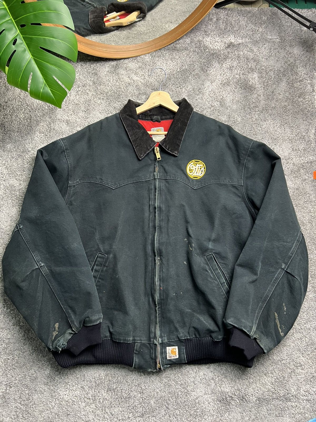 image of Carhartt x Vintage Carhart Detroit Jacket in Black, Men's (Size 2XL)