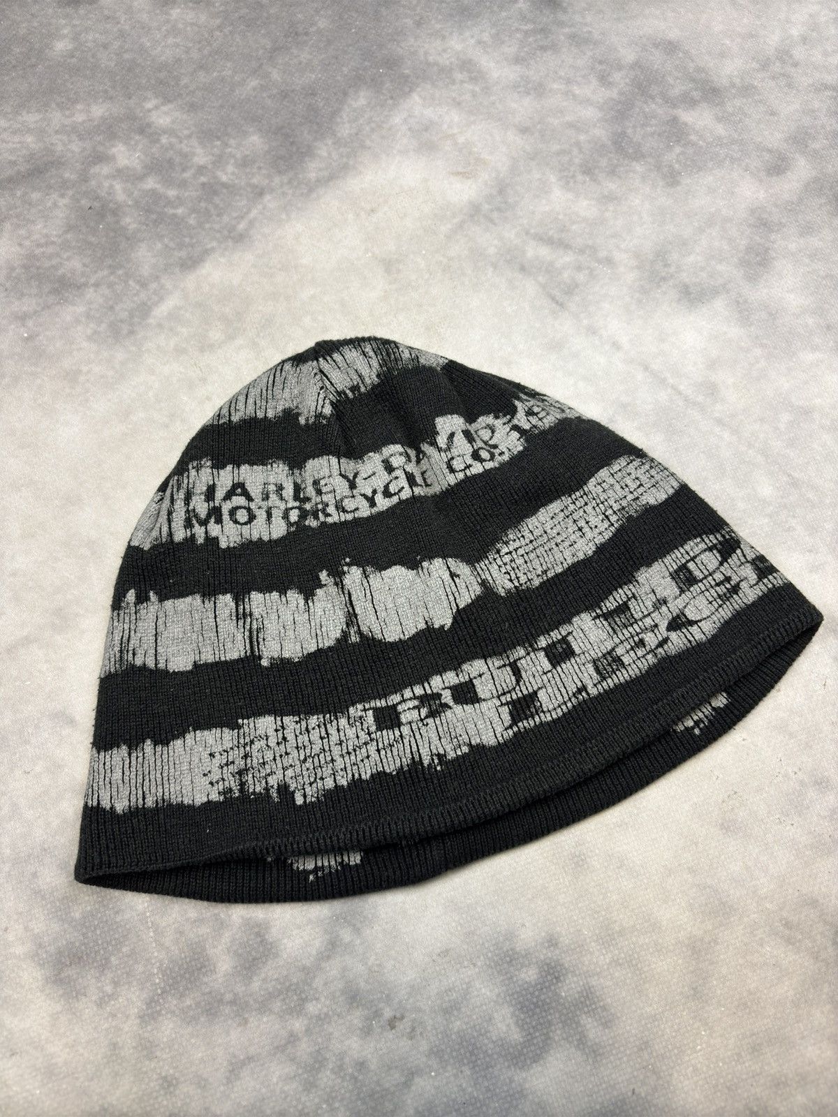 Harley Davidson × Vintage Vintage 00’s Y2K Harley Davidson Reverse Beanie Hat Cap USA Size ONE SIZE - 1 Thumbnail