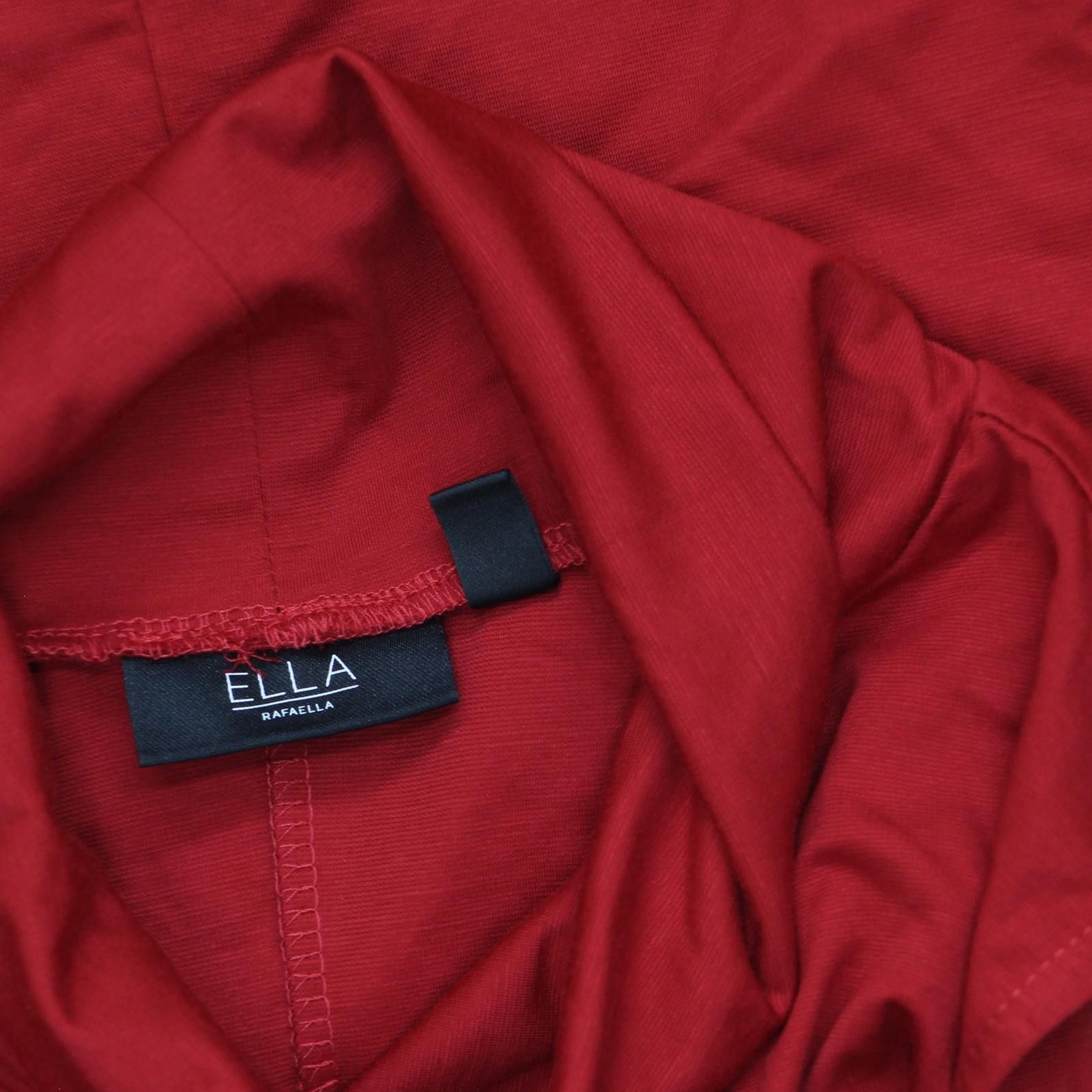 Other Ella Rafaella Neck Sleeveless Dress Lrqfc021r2 Ruby Red 1x Size XL / US 12-14 / IT 48-50 - 4 Thumbnail