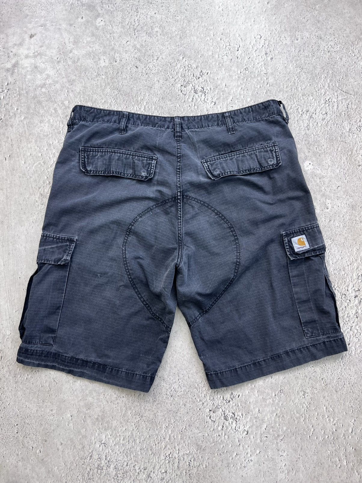 Carhartt × Vintage VINTAGE WASHED CARHARTT DOUBLE KNEE CARGO SHORTS Y2K Size US 38 / EU 54 - 8 Thumbnail